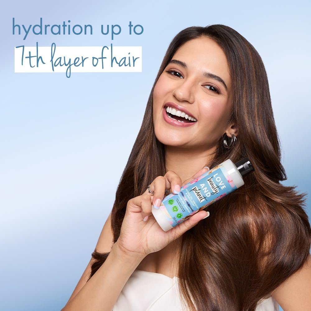 Love Beauty & Planet Jojoba Oil, Hibiscus & Pentavitin Hydrate & Nourish Shampoo | Sulfate-Free Hair Cleanser for Hydrated, Soft, Smooth & Healthy-Looking Hair | 200ml thumbnail