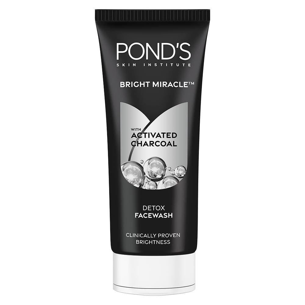 POND'S Pure Detox Face Wash 100 g|| Daily Exfoliating & Brightening Cleanser|| Deep Cleans Oily Skin - With Activated Charcoal for Fresh|| Glowing Skin thumbnail