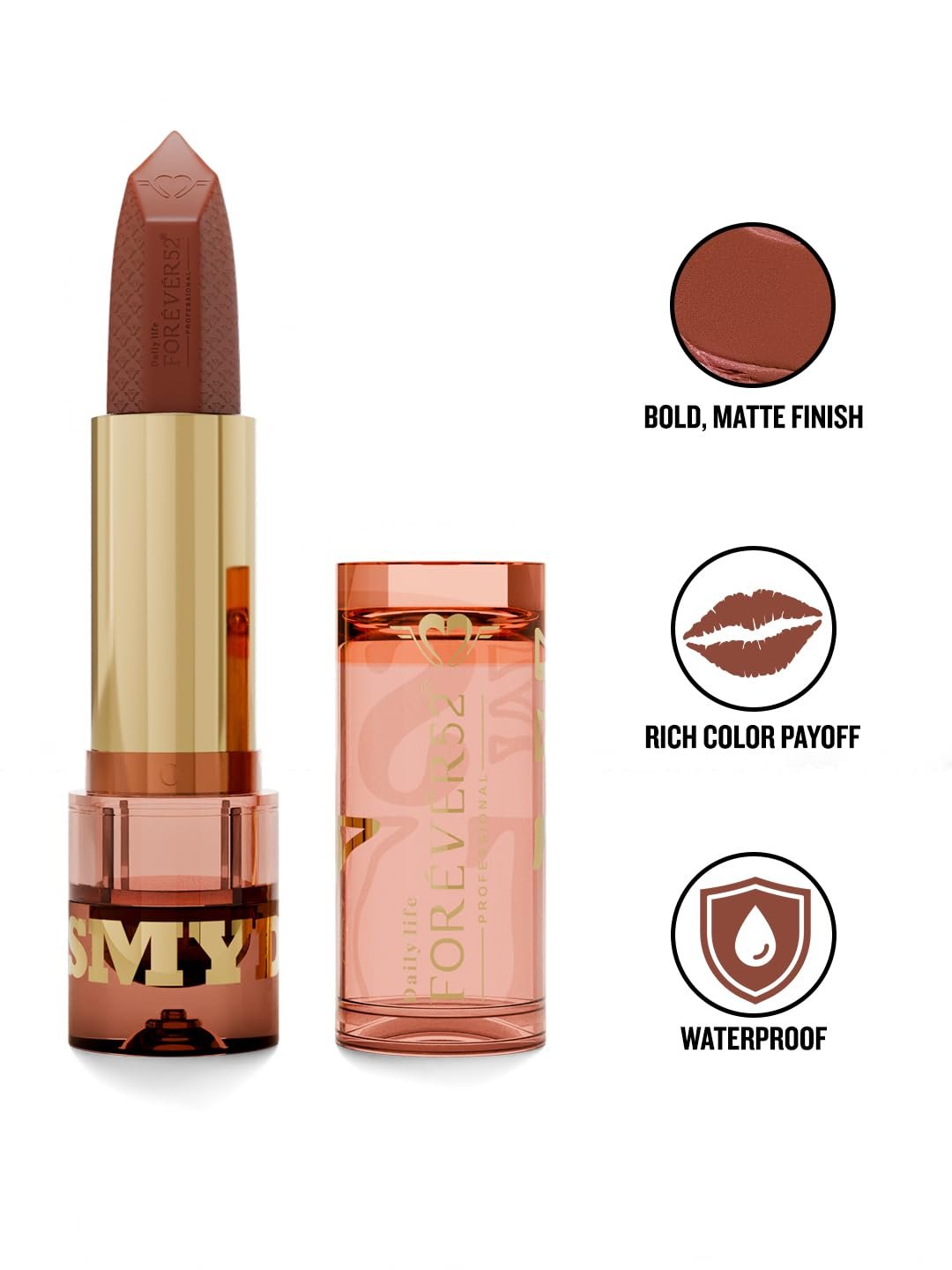 Daily Life Forever52 It's My Day Lipstick | Creamy Matte Lipstick for Bold, Long-Lasting Color | Highly Pigmented, Hydrating & Nourishing Formula (Lazy Day, 3.5g) thumbnail