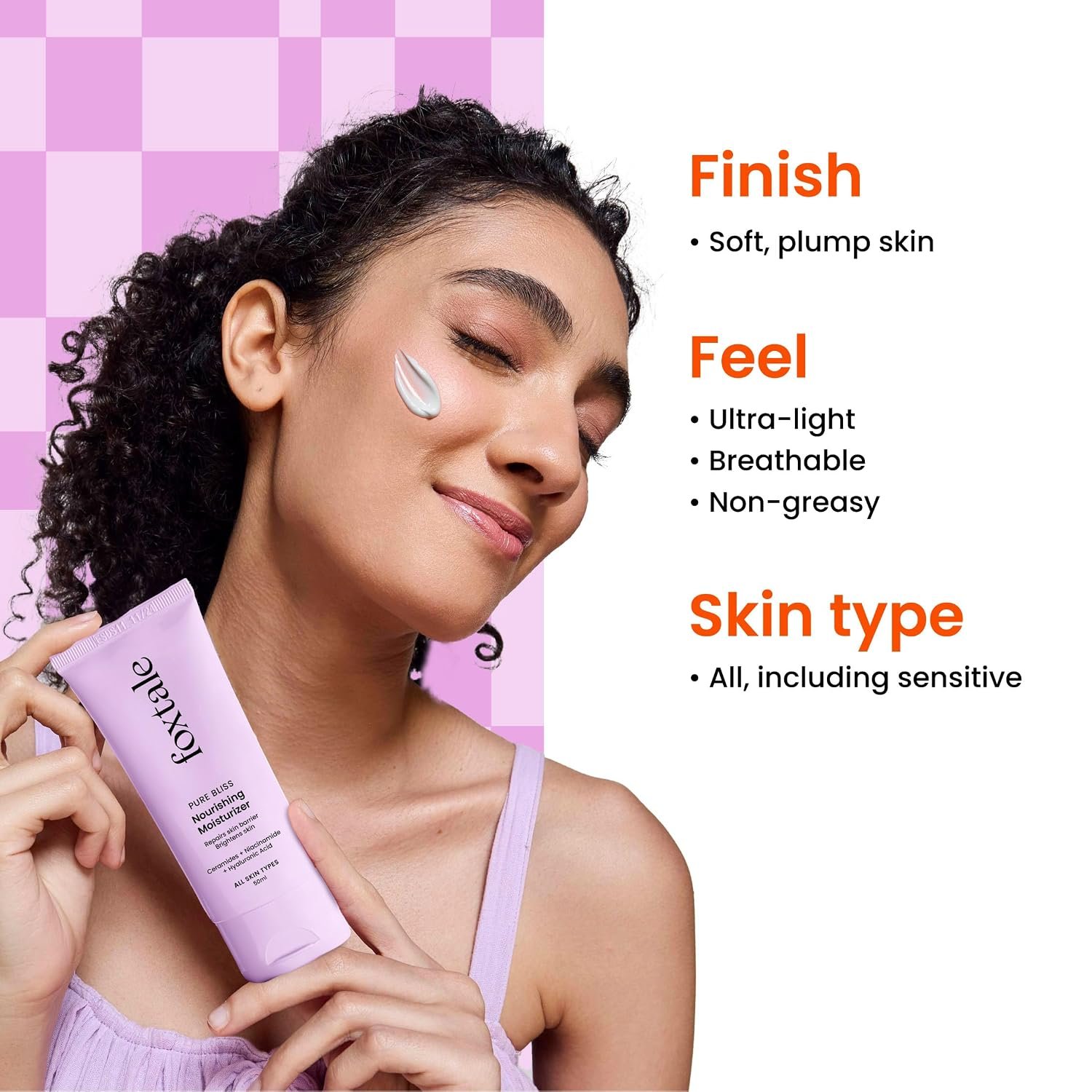 Foxtale Nourishing Ceramide Face Moisturizer with Niacinamide for 100 Hr Hydration, Lightweight & Non-Sticky, For Soft & Glowing Skin, Men & Women, All Skin Types, 100 ml thumbnail