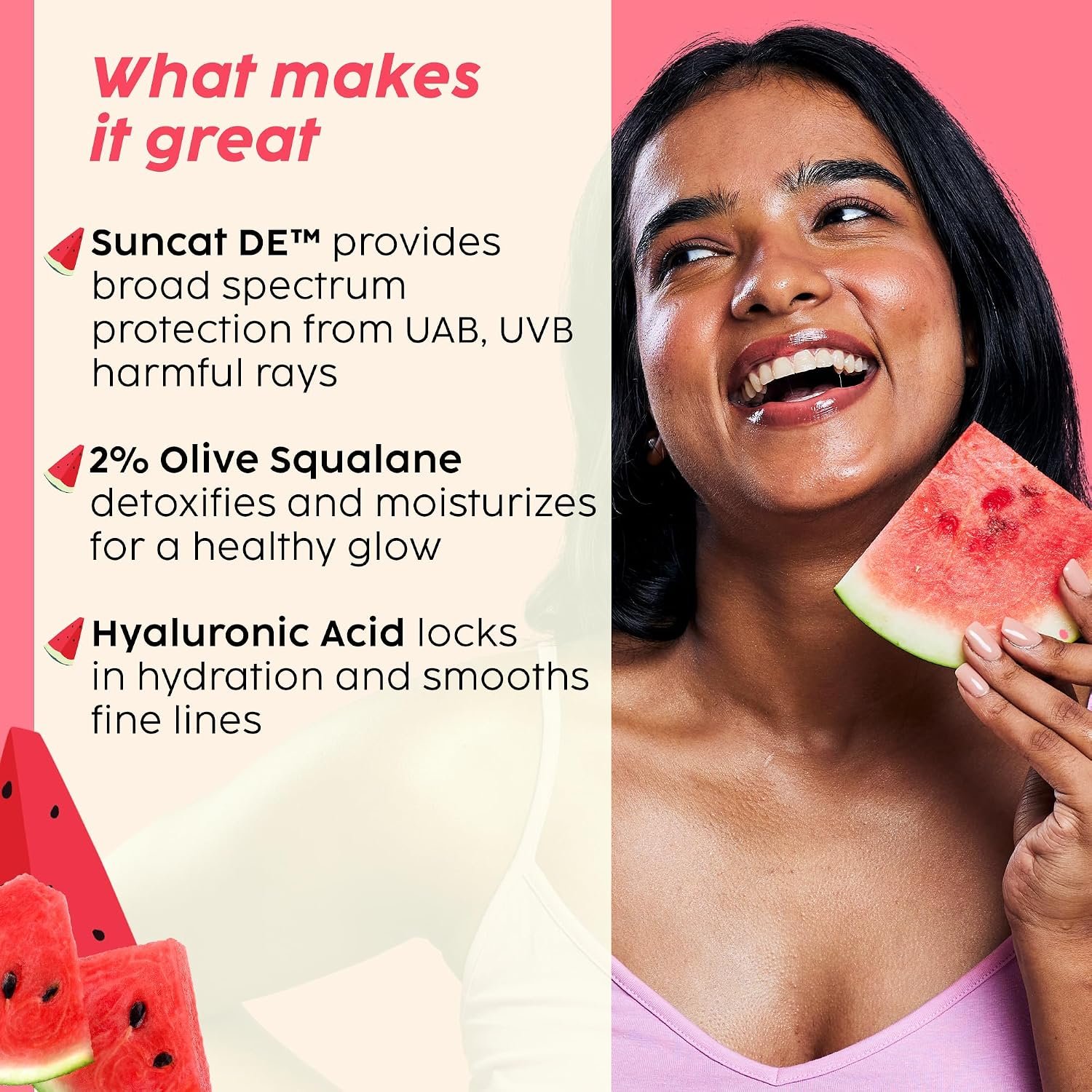 PLIX THE PLANT FIX Watermelon Protect & Hydrate 2-in-1 Formula | In Vivo Tested SPF 50 PA++++ | Moisturizer + Sunscreen | Lightweight, No White Cast thumbnail