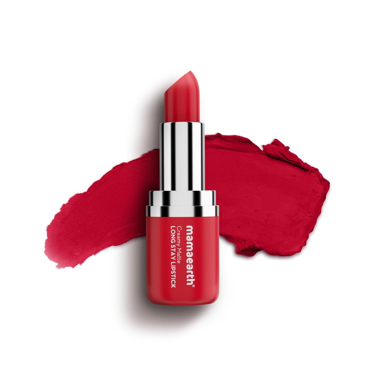 Mamaearth Creamy Matte Long Stay Lipstick with Murumuru Butter and Vitamin E for 8-Hour Long Stay 4.2g (Ruby Crush)