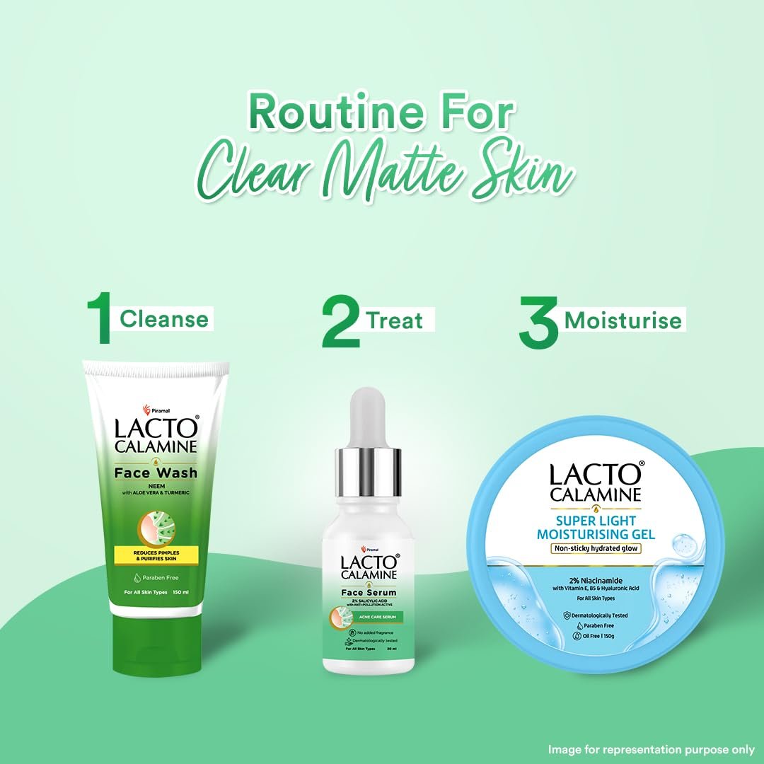 Lacto Calamine 2% Salicylic Acid Face Serum | Reduces Acne, Blackheads & Excess Oil | Unclogs Pores, Controls Sebum & Exfoliates Skin | Face Serum for Oily & Acne-Prone Skin | 30ml thumbnail