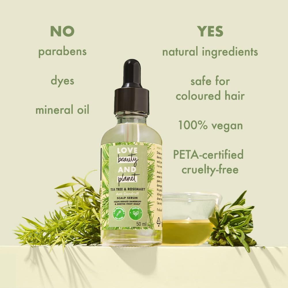 Love Beauty & Planet Anti-Dandruff Scalp Serum with Tea Tree & Rosemary Extracts 50ml | No Parabens, No Dyes thumbnail