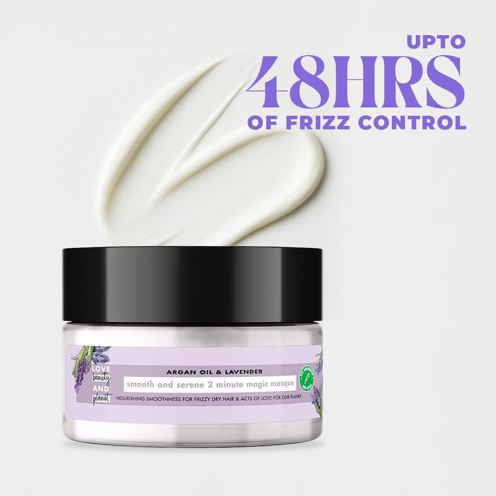 Love Beauty & Planet Argan Oil & Lavender Magic Hair Mask | Sulfate-Free & Paraben-Free Formula for Smooth, Frizz-Free & Manageable Hair | 200ml thumbnail