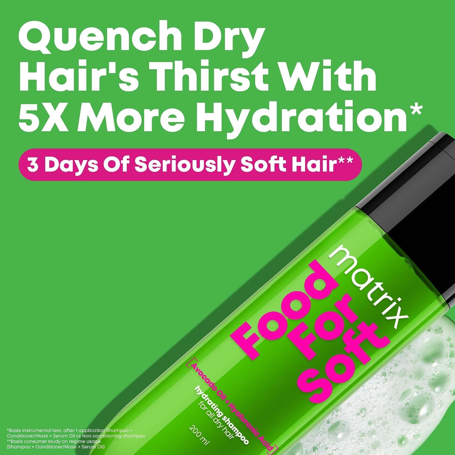 Matrix Professional Food For Soft Hydrating Shampoo for Dry, Dehydrated Hair | 5x More Hydration |3 Days Of Softness| With Hyaluronic Acid & Avocado Oil 200ml thumbnail