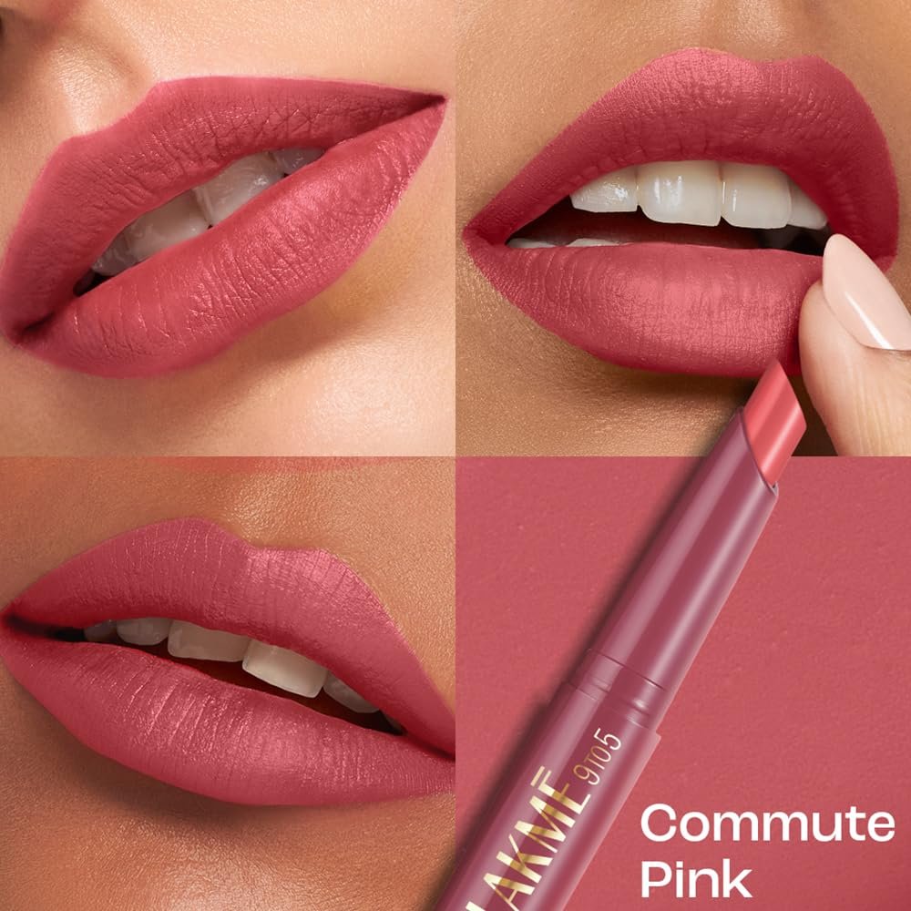 Lakme 9 to 5 Forever Matte Lip Crayon, Commute Pink, 1.1g, for Smooth and Supple Lips, with Vitamin C, Matte Finish, 8 Hr Hydration, Long Lasting all day comfort, Retractable Crayon thumbnail