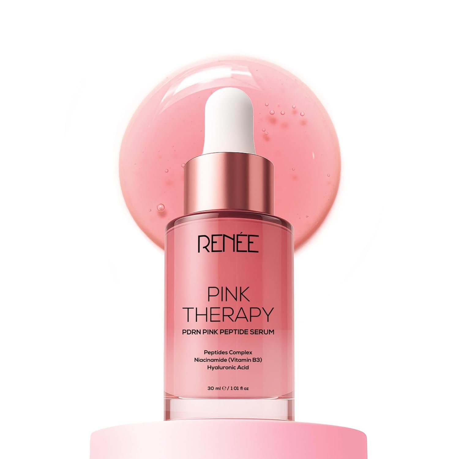 RENEE Pink Therapy PDRN Pink Peptide Face Serum For Glowing, Radiant Skin | Hydrates, Boosts Collagen, Evens Skin Tone | Lightweight, Quick Absorbing | 30ml thumbnail