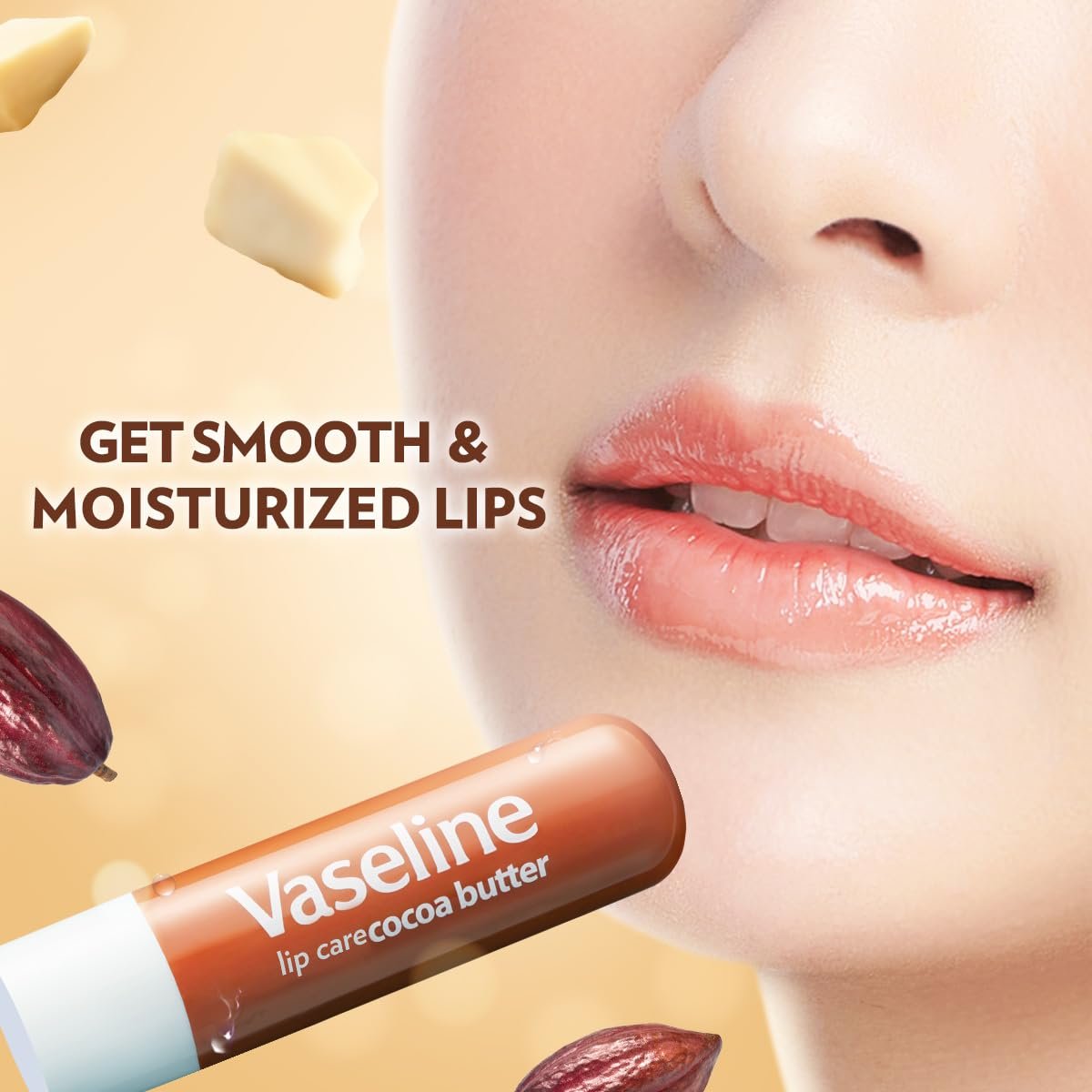 Vaseline Lip Care | Cocoa Butter Lip Balm Stick | up to 48Hr moisturization | with cocoa & shea butter | made in South Korea | 4.8g thumbnail