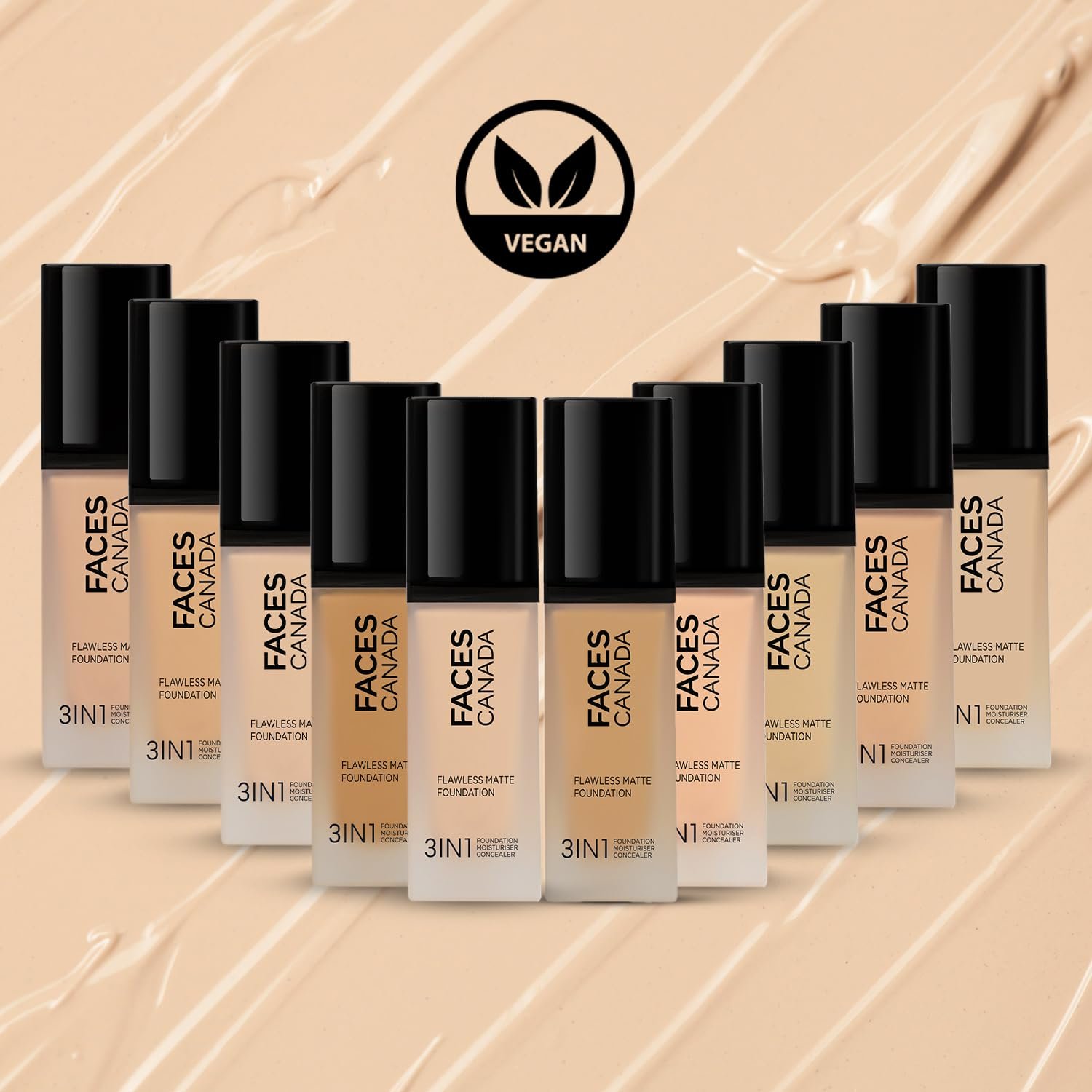 FACESCANADA Flawless Matte Foundation - Rich Ivory 30 Ml|3-In-1 Foundation+Moisturizer Cream For All Skin Types+Concealer thumbnail