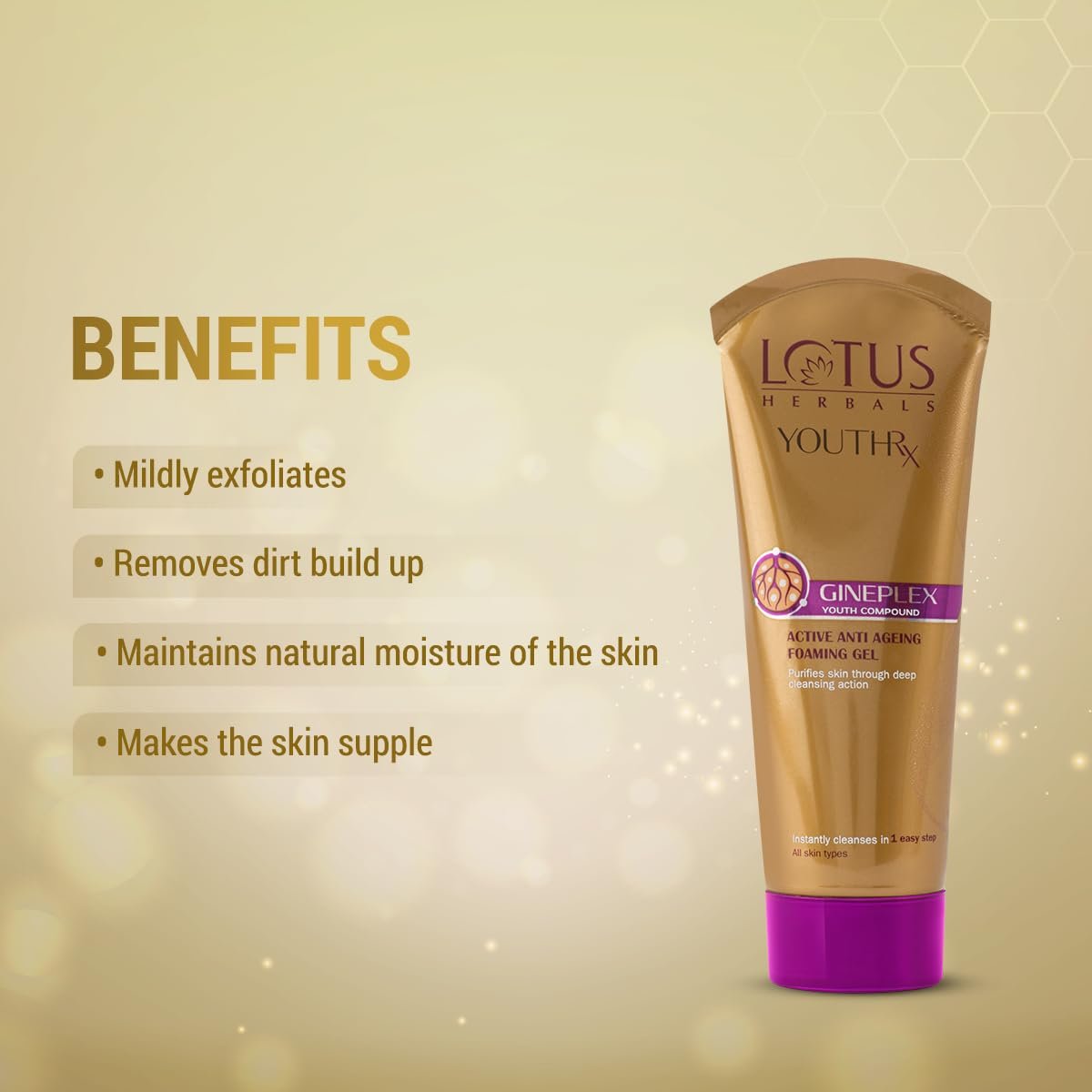 Lotus Herbals YouthRx Active Anti Ageing Foaming Gel | 100g thumbnail