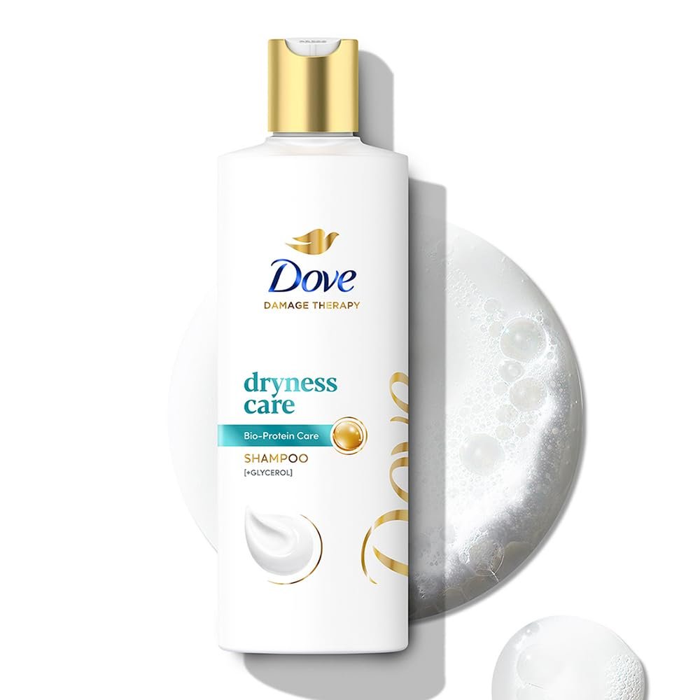Dove Dryness Care Shampoo 340 ml|| With Pro-Moisture Complex for Dry Hair & Scalp|| Gives Soft|| Smooth|| Damage Free Hair - Daily Shampoo for Men & Women
