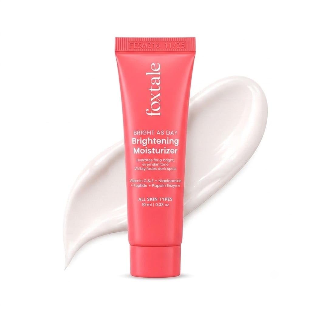 Foxtale Lightweight Brightening Face Moisturiser with Vitamin C & Niacinamide |Brightens & Evens Skin Tone, Fades Dark Spots & Deeply Hydrates | for Normal to Dry Skin | for Men & Women | 10