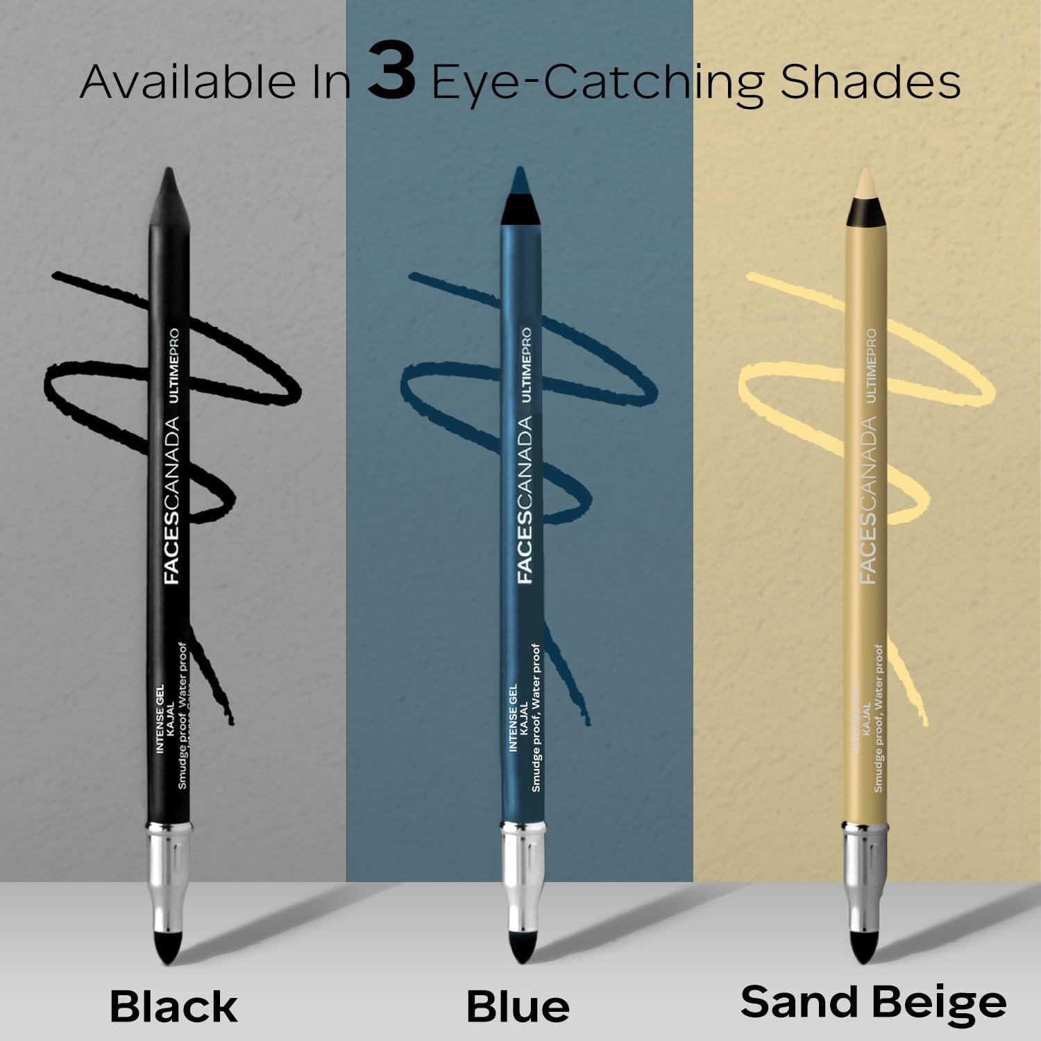 ACES CANADA Ultime Pro Intense Gel Kajal With Smudger & Sharpener - Blue, 1.2 g | 24 Hr Long Stay | Waterproof & Smudgeproof | One Swipe Smooth Application | 3-in-1 Kajal, Eyeliner, Smokey E thumbnail