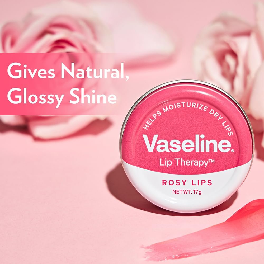 Vaseline Lip Tins Rosy Lips, 17 g | Provides Hydration, Sheer Pink Tint & Glossy Shine thumbnail