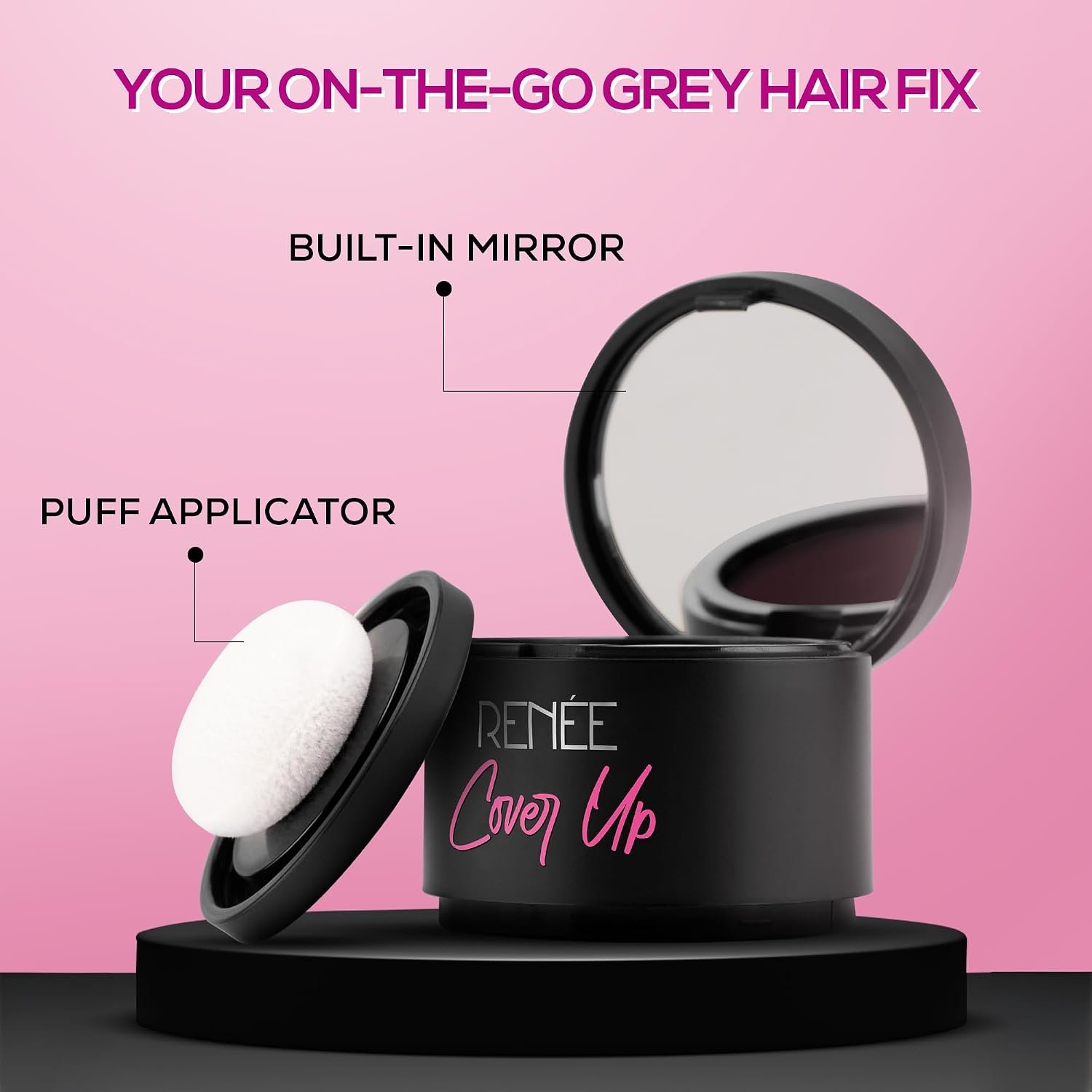 RENEE Cover-Up Hair Powder - Brown | Covers Grey Roots & Bald Spots Instantly | Highly Pigmented, Fuller & Denser Look | Long-Lasting | Matte Finish | Fine Powder | Flawless Application 4gm thumbnail