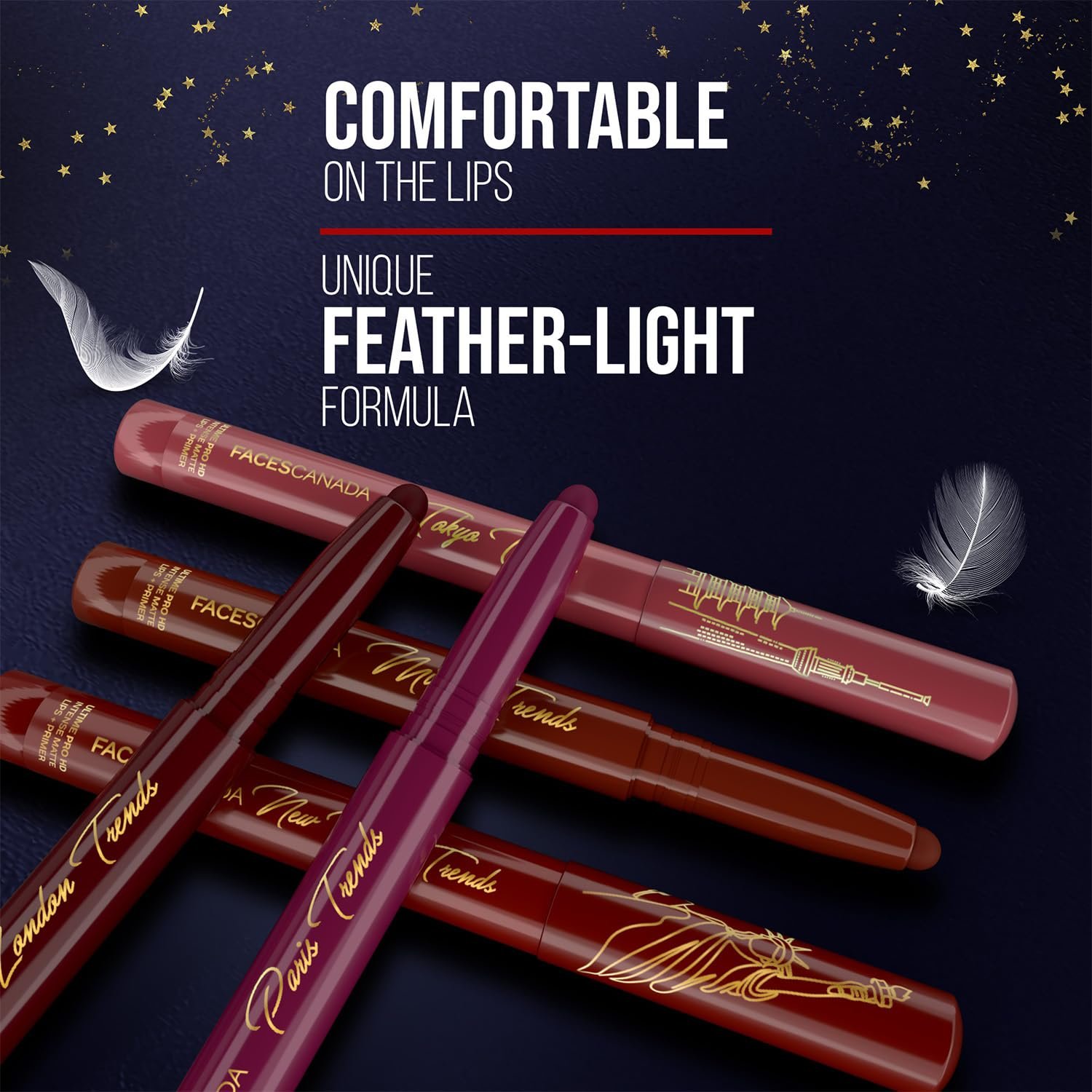 FACESCANADA Ultime Pro HD Intense Matte Lips + Primer - Tokyo Flex Alert N09, 1.4g, Limited Edition | 9HR Long Stay | Primer Infused For Flawless HD Matte Finish | Intense Color | Lightweigh thumbnail