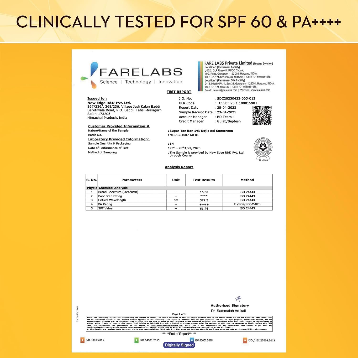 SUGAR Cosmetics Tan Ban 1% Kojic Acid Sunscreen SPF60 ++++ | 1% Peptide Complex | Barrier Repair | No White Cast | 50ml thumbnail