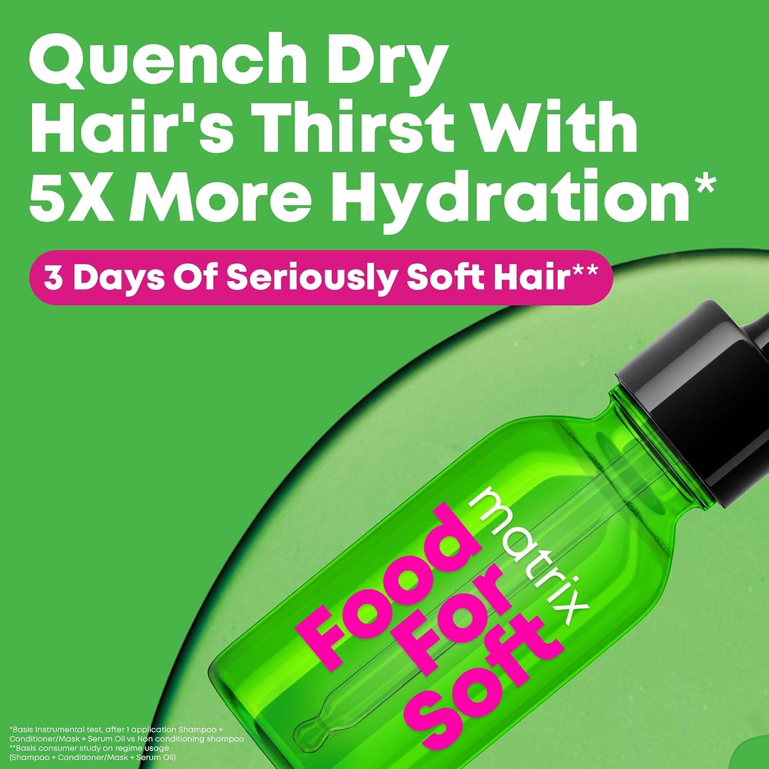 Matrix Professional Food For Soft Hair Oil Serum for Dry, Frizzy Hair | 5x More Hydration | 3 days of Softness| With Hyaluronic Acid & Avocado Oil 30ml thumbnail