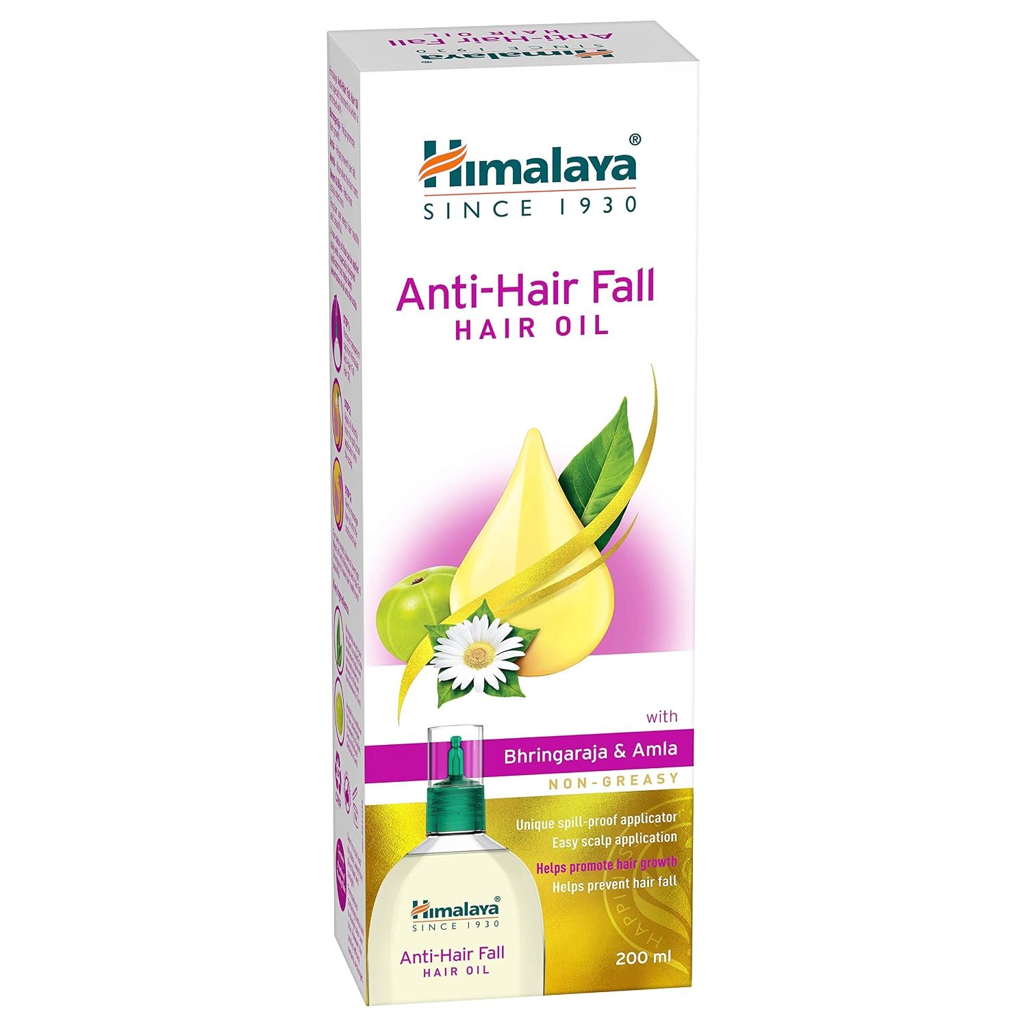 Himalaya Herbals Anti Hair Fall Hair Oil, Bhringaraja & Amla 200ml thumbnail