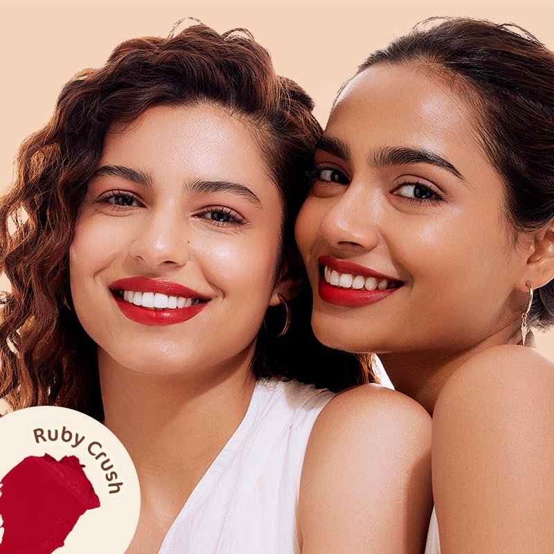 Mamaearth Creamy Matte Long Stay Lipstick with Murumuru Butter and Vitamin E for 8-Hour Long Stay 4.2g (Ruby Crush) thumbnail