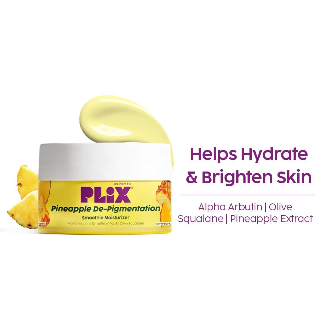 PLIX - THE PLANT FIX Skin Depigmentation Pineapple Face Cream| Hyperpigmentation,Tan Removal & dark Spot Corrector | With Alpha Arbutin & SymWhite PLUS For Radiant & Even Toned Skin | 50 g thumbnail