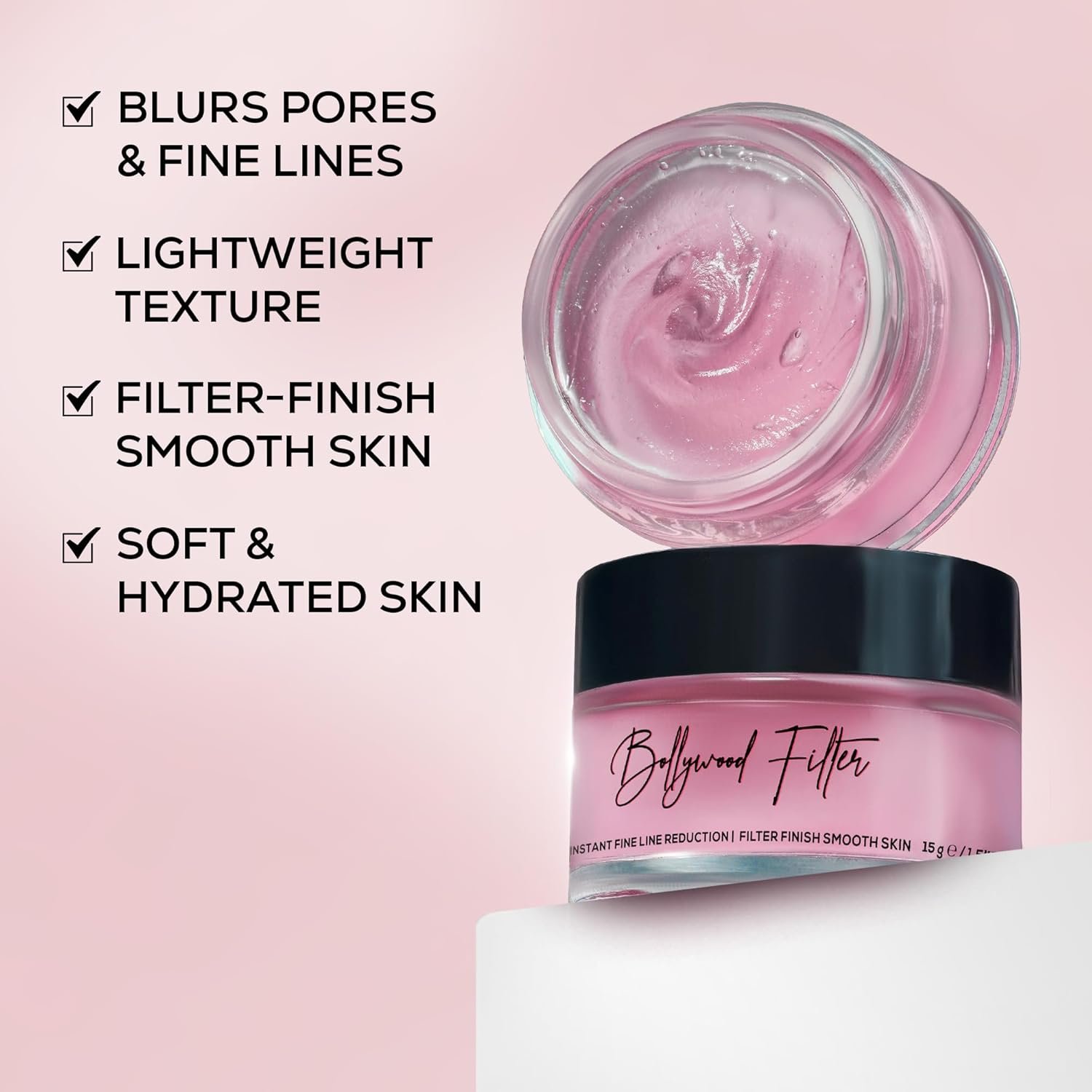 RENEE Bollywood Filter Face Primer 15gm | for a Flawless & Smooth Skin | Blurs Fine Lines, Wrinkles & Pores Instantly | Hydrating, Lightweight & Non-sticky | Cruelty-free thumbnail