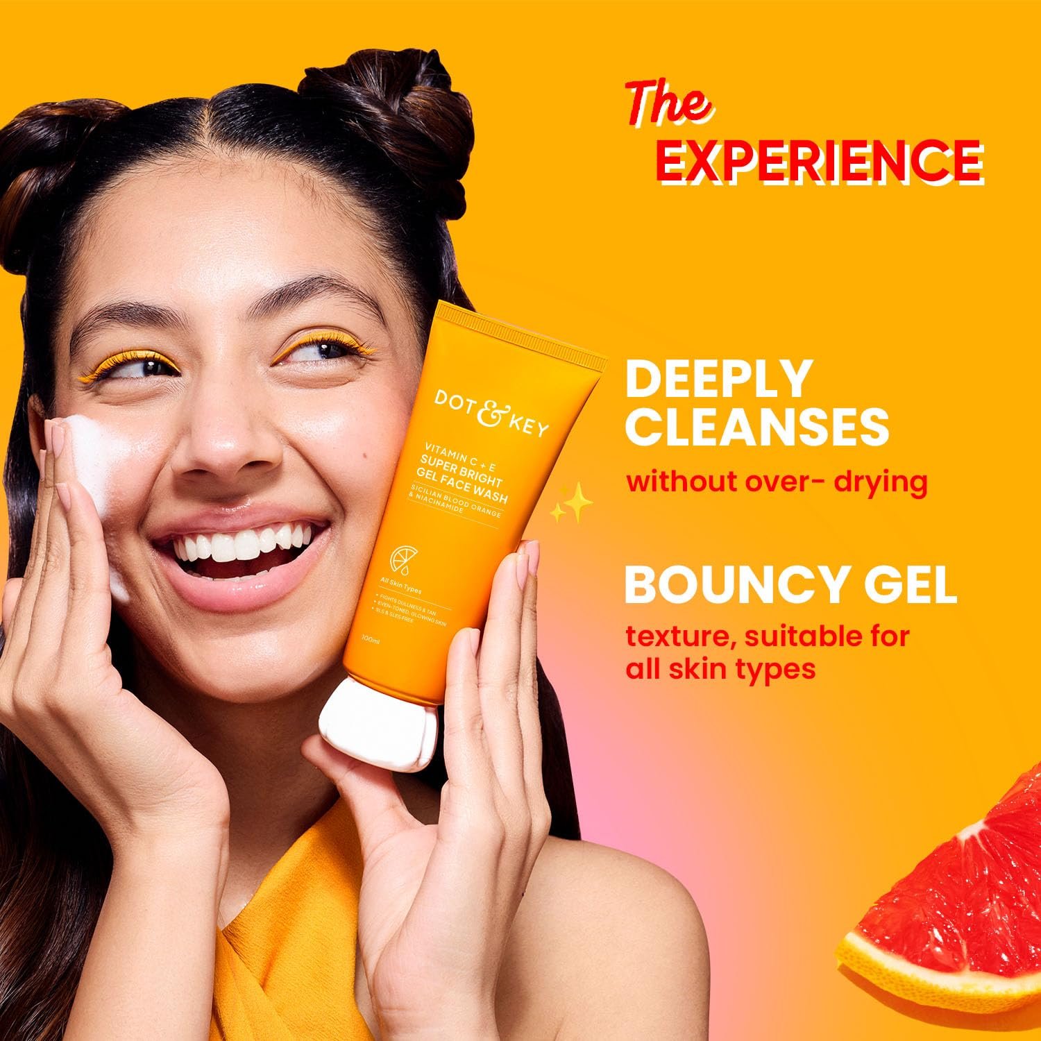 DOT & KEY Vitamin C + E Super Bright Gel Face Wash For Glowing And Brightening Skin | All Skin Types|With Triple Vitamin C| Face Wash For Women & Men|100 Ml thumbnail