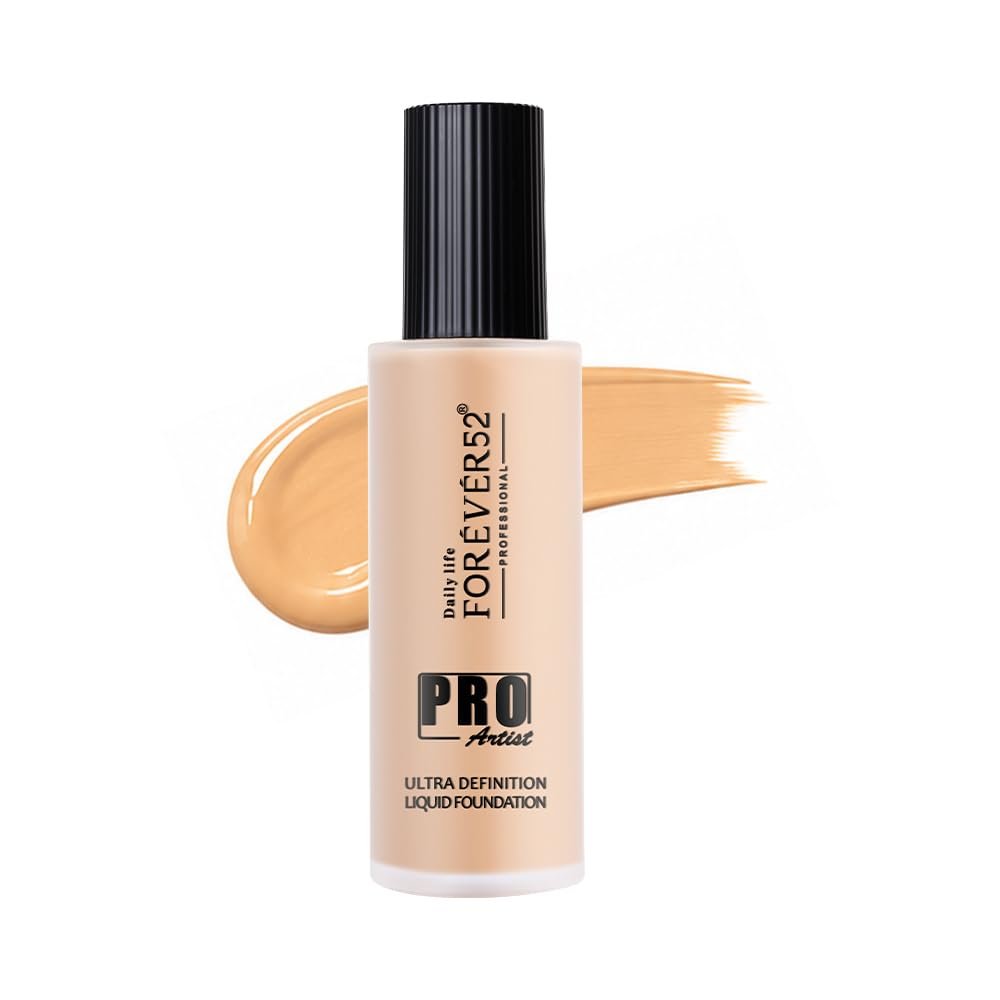 Daily Life Forever52 Pro Artist Ultra Definition Liquid Foundation| Long Lasting, Full Coverage, 24H, Waterproof & Sweatproof, Lightweight Hydrating, Oil-Free Formula – Pralines (BUF005)60ml