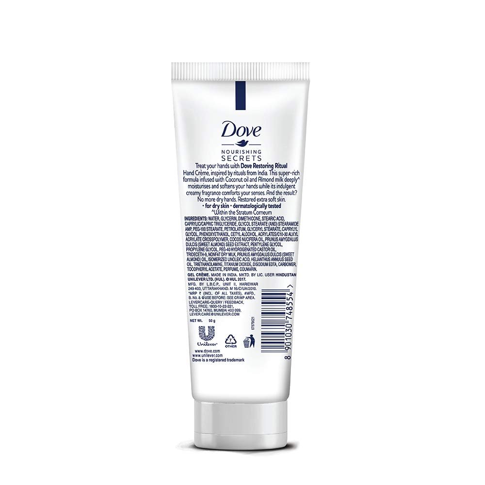 Dove Coconut Hand Cream | Nourishing & Moisturizing Hand Cream for Soft, Smooth Hands | 50g thumbnail