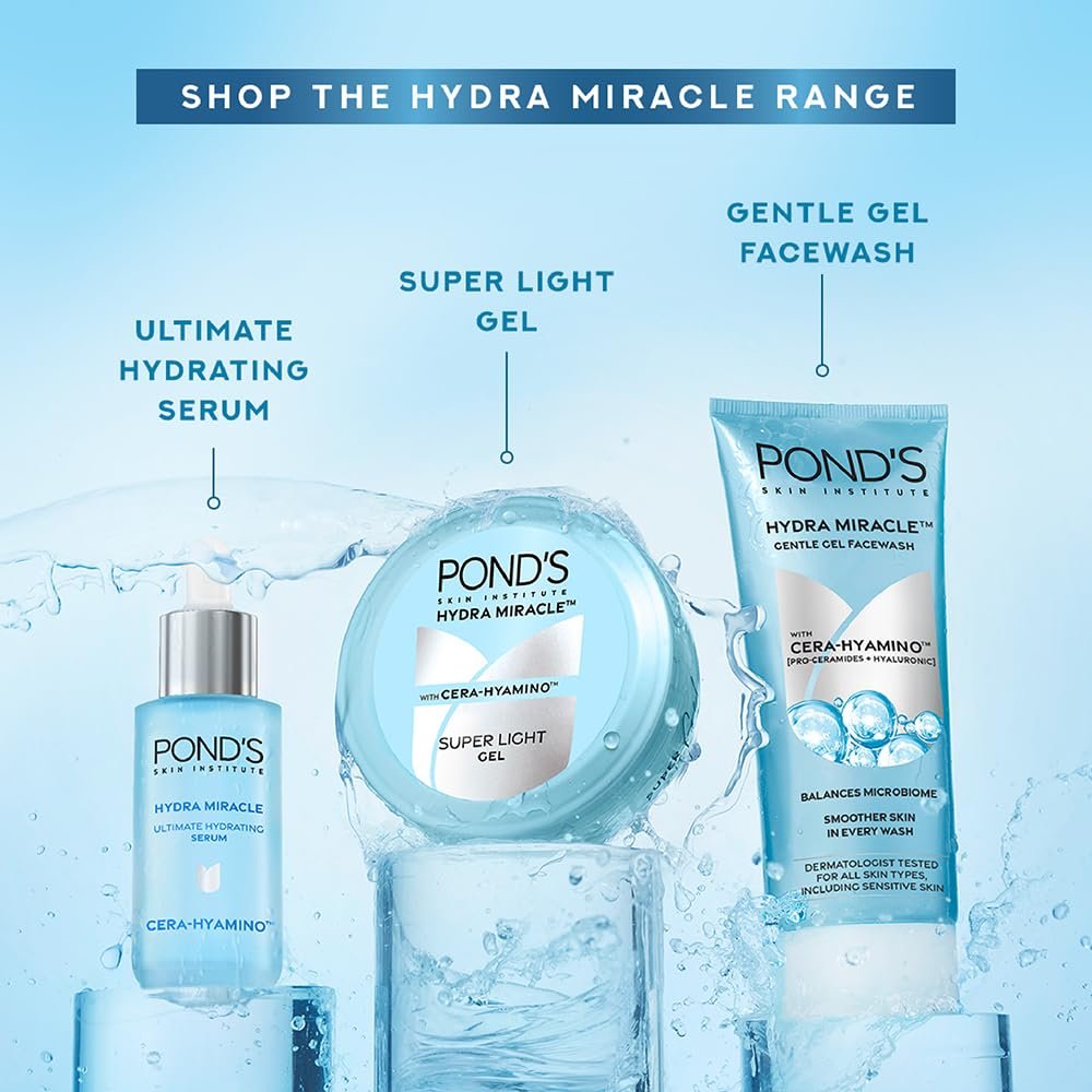 Pond's Super Light Gel Oil Free Face Moisturizer 200 g | With Cera-Hyamino for Ultimate Soft Smooth Skin - Daily Use thumbnail