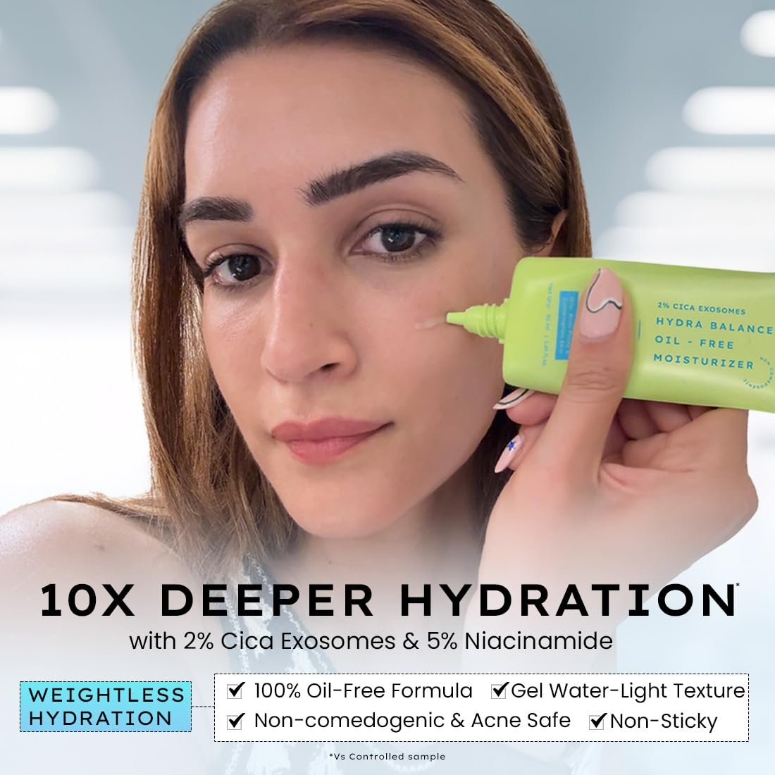 Hyphen 2% Cica Exosomes Oil-Free Moisturizer | 10X Deeper Hydration | Lightweight Water Gel with 5% Niacinamide | Controls Oil, Non-Comedogenic | Acne-Prone, Dry & Oily Skin - 50ml thumbnail