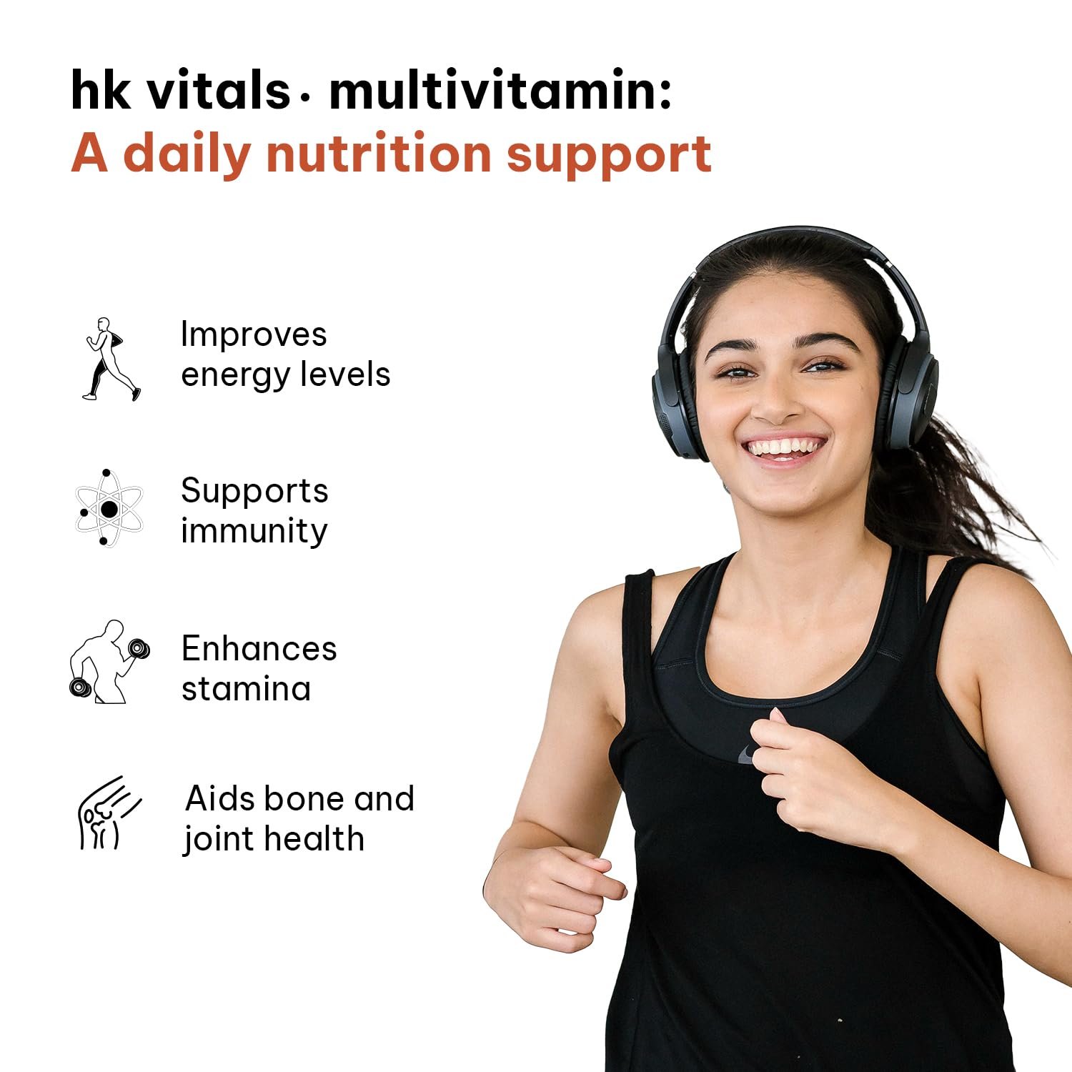 hk vitals Multivitamin, 60 Tablets With Zinc, Vitamins C & D3, Multiminerals & Ginseng Extract thumbnail