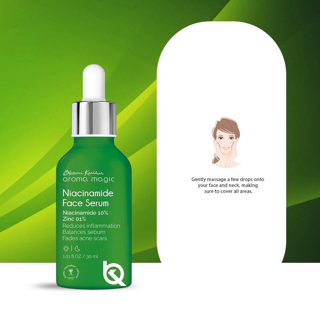 Aroma Magic 10% Niacinamide Face Serum for Acne Marks & Enlarged Pores, Hydration |1% Zinc PCA | Excess Oil/Sebum Control | 30ml thumbnail