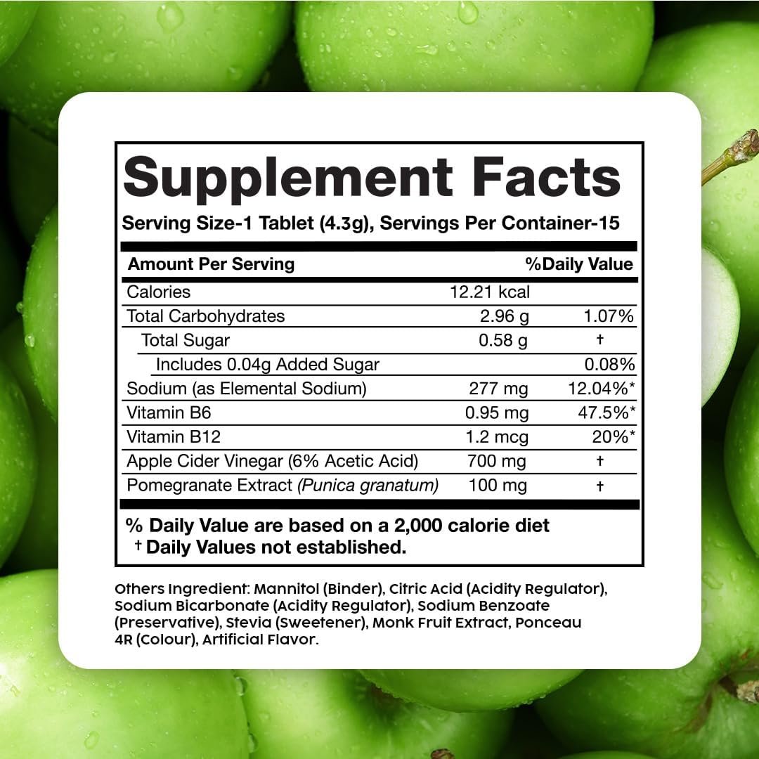 PLIX - THE PLANT FIX Happy Tummy Pre+Probiotic 15 Effervescent Tablets For Good Gut,Digestion,Metabolism With 20 Billion Cfus,Vital Probiotic Strains,Pack Of 2 (Green Apple),2 Count,15 Capsu thumbnail