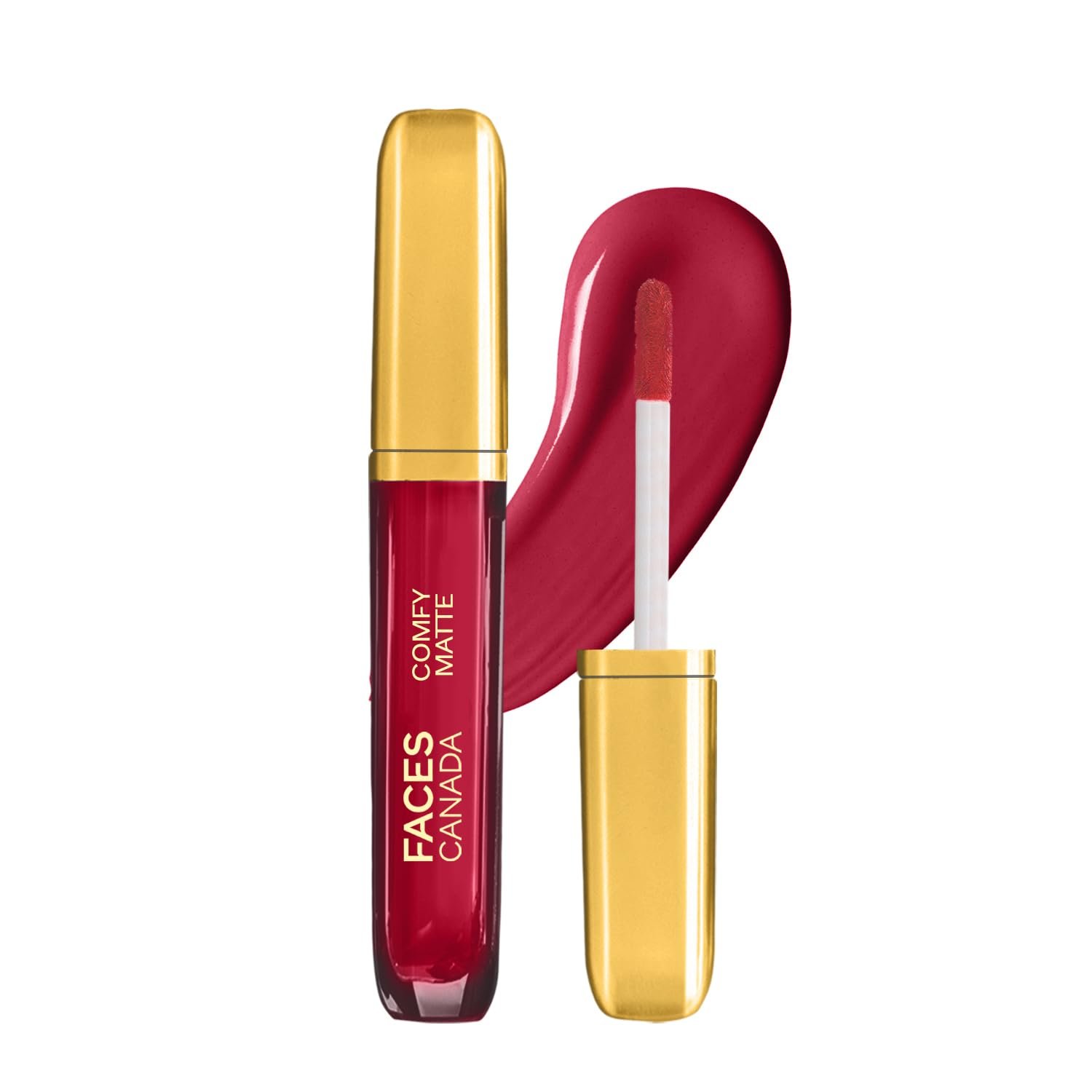 FACES CANADA Comfy Matte Liquid Lipstick - On My Way 01, 3.8 ml | Comfortable 10HR Longstay | Intense Matte Color | Almond Oil & Vitamin E Infused | Super Smooth | No Dryness | No Alcohol thumbnail