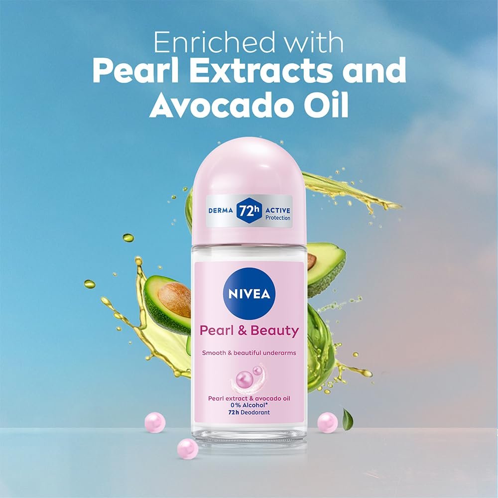 NIVEA Pearl and Beauty Deo Underarm Roll On 50ml thumbnail