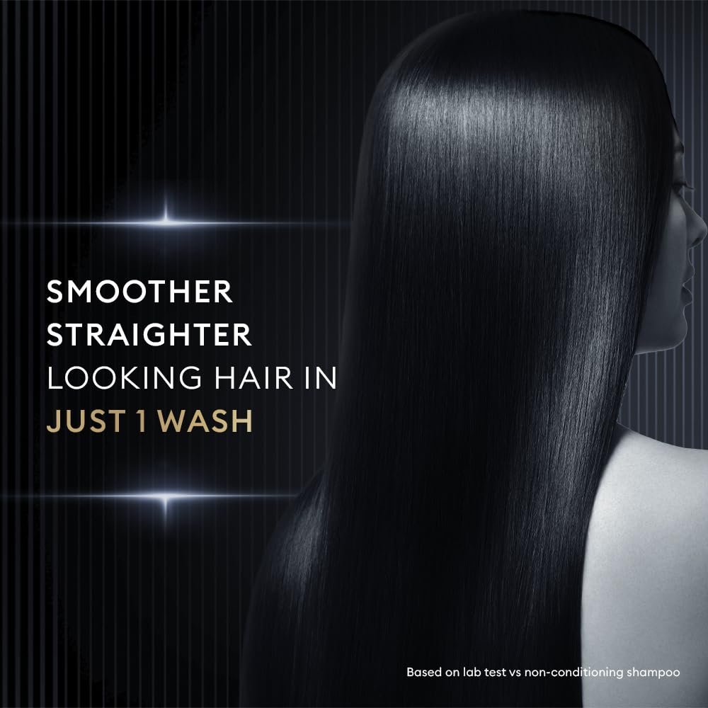 TRESemmé Silk Press Smoothing Shampoo | Infused with 20 Amino-Peptides | Helps Smooth & Align Hair for a Sleek, Polished Look | 375ml thumbnail