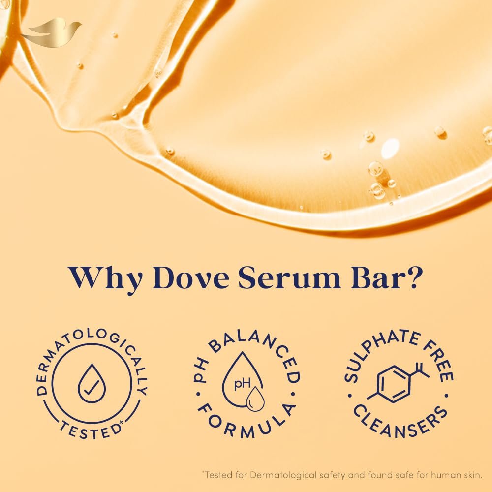 Dove Serum Bar with Sandalwood Oil – Sandal Glow – 375g (125g × 3) | Nourishing Cleansing for Soft, Smooth & Radiant-Looking Skin thumbnail