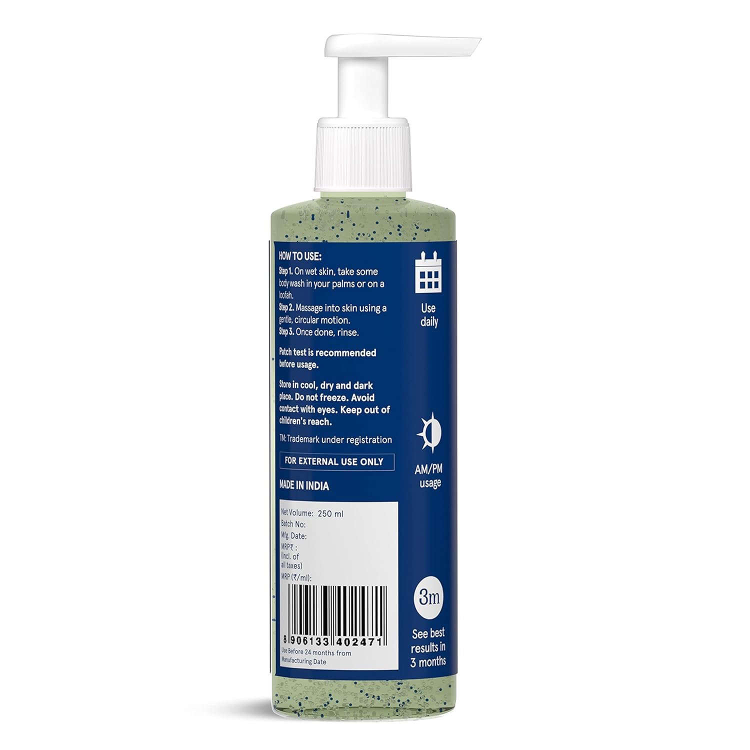 Be Bodywise 2% AHA Body Wash | With 1% Lactic Acid, Glycolic Acid & 4% Glycerin | Exfoliates & Promotes Glowing Skin | Smoothens Rough & Bumpy Skin | Daily Use Shower Gel | 250ml thumbnail
