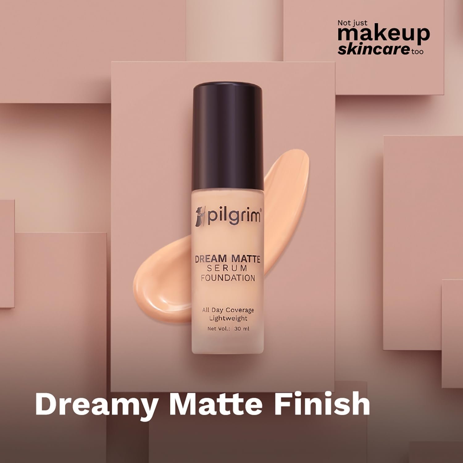 Pilgrim Medium Classic Nude Serum Liquid Foundation, Matte & Poreless,30 ml | Foundation for face make up infused |Water-Resistant,All Day Coverage|All Skin Types thumbnail