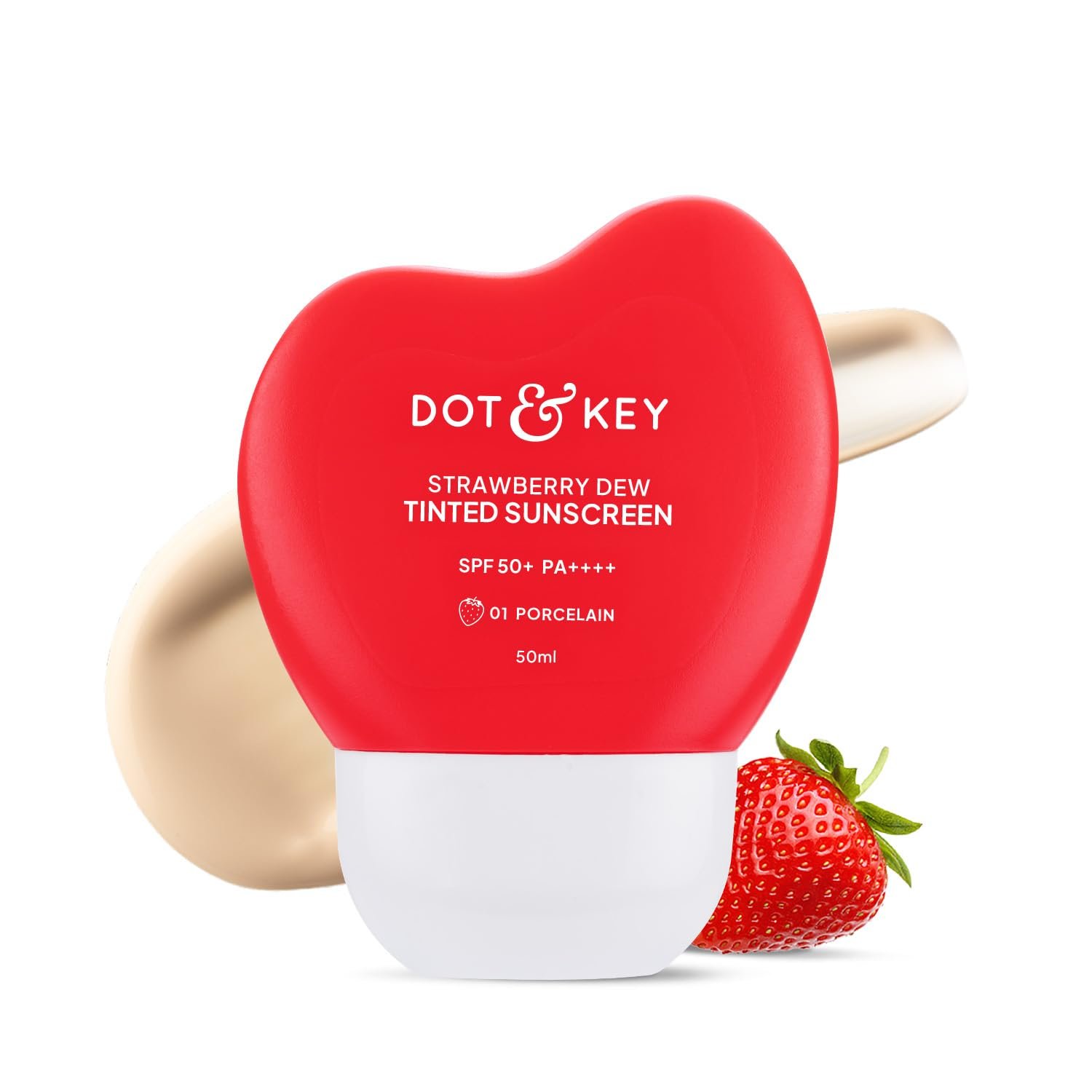 Dot & Key Strawberry Dew Tinted Sunscreen In-Vivo Tested SPF 50+ PA++++ With New-Age UV Filters - 02A Peach
