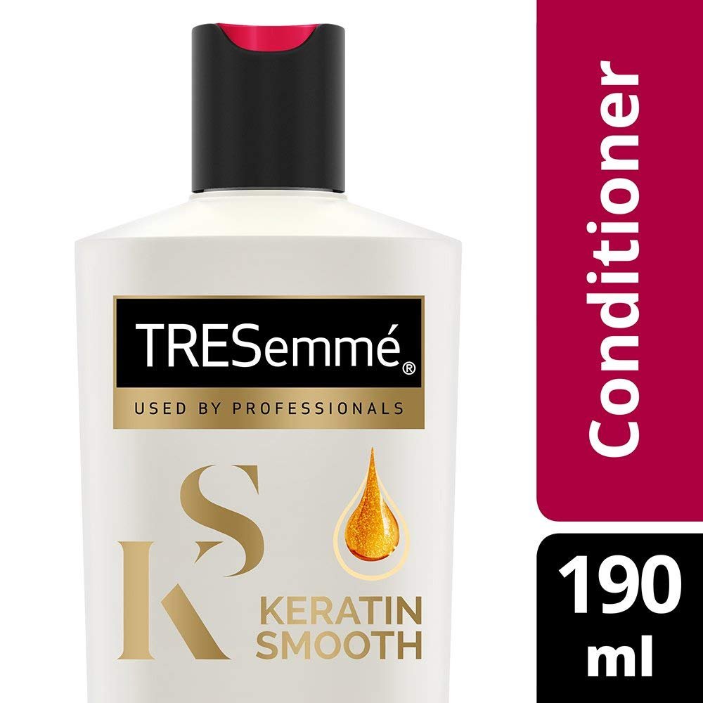 TRESemmé Keratin Smooth Anti Frizz Conditioner 190ml | 72H Frizz Control with Keratin Protein & Argan Oil | Paraben Free Hair Conditioner for Dry Frizzy Hair thumbnail