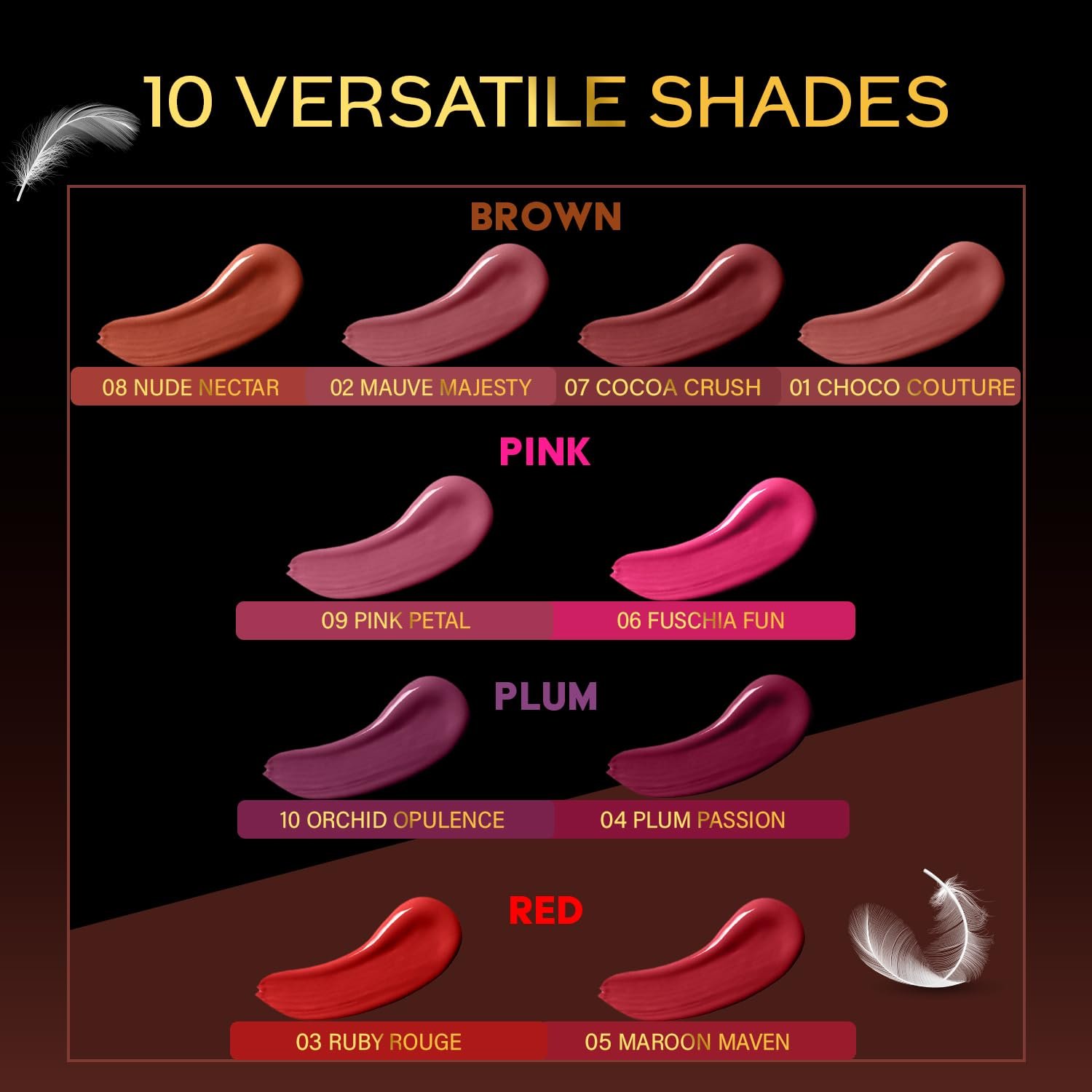 FACES CANADA Comfy Matte Wow Liquid Lipstick - Orchid Opulence 10 (Plum) 3.8ml | One Swipe Application | Highly Pigmented | Comfortable Wear | Glides Smoothly | Long Lasting thumbnail