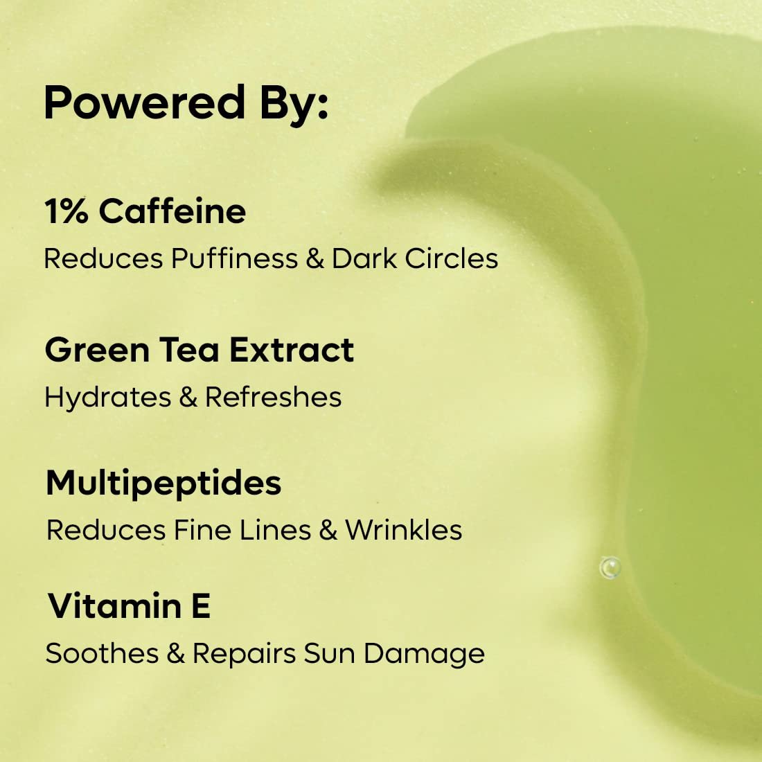 mCaffeine Green Tea Hydrogel Under Eye Patches for Dark Circle, Fine Lines & Wrinkles Reduction | Cooling Under Eye Patch Mask for Instant De-Puffing | 30 Pairs thumbnail