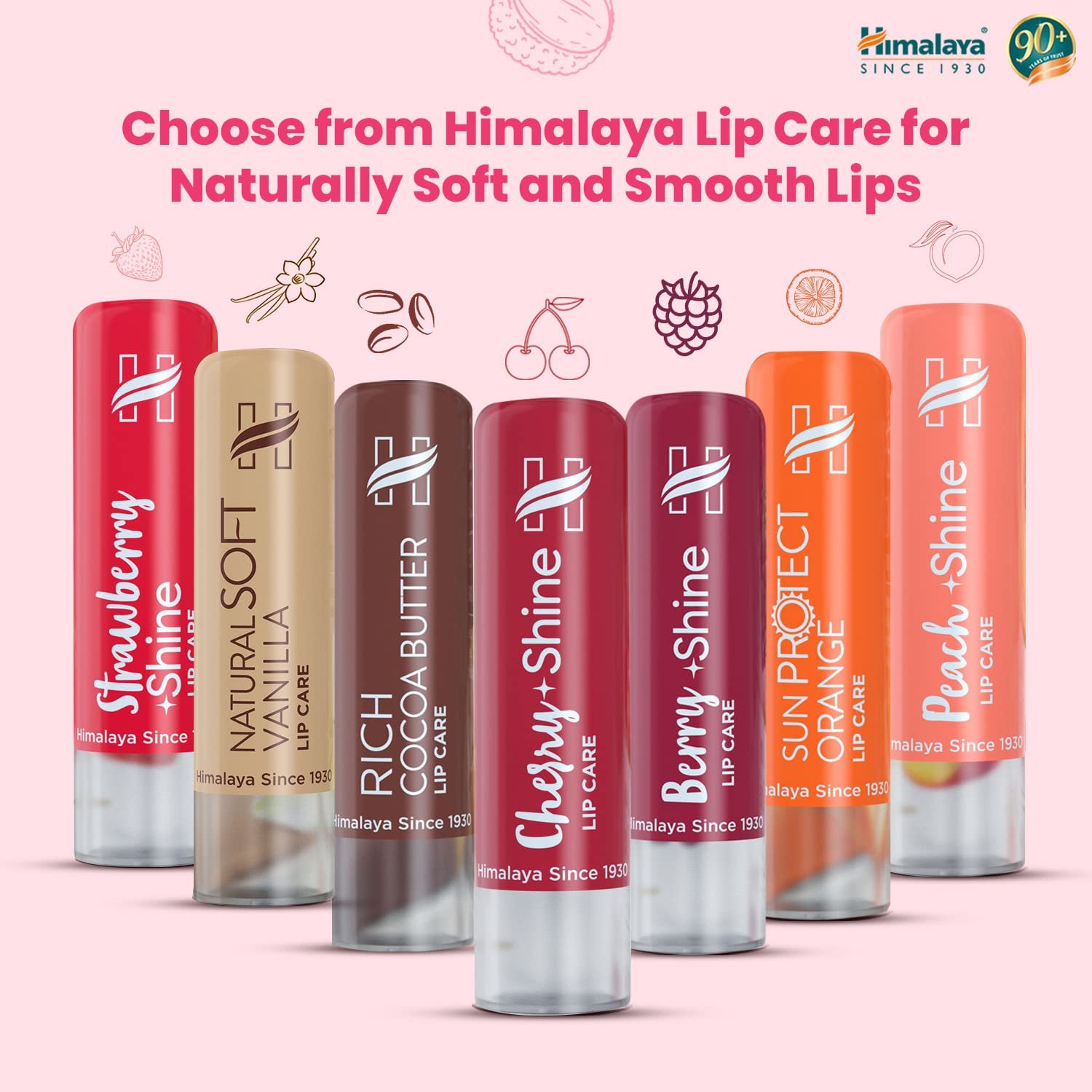 Himalaya Litchi Shine Lip Balm | 4.5gm|100 % Natural Colour | Naturally glossy | Younger Lips | Natural Vitamin E thumbnail