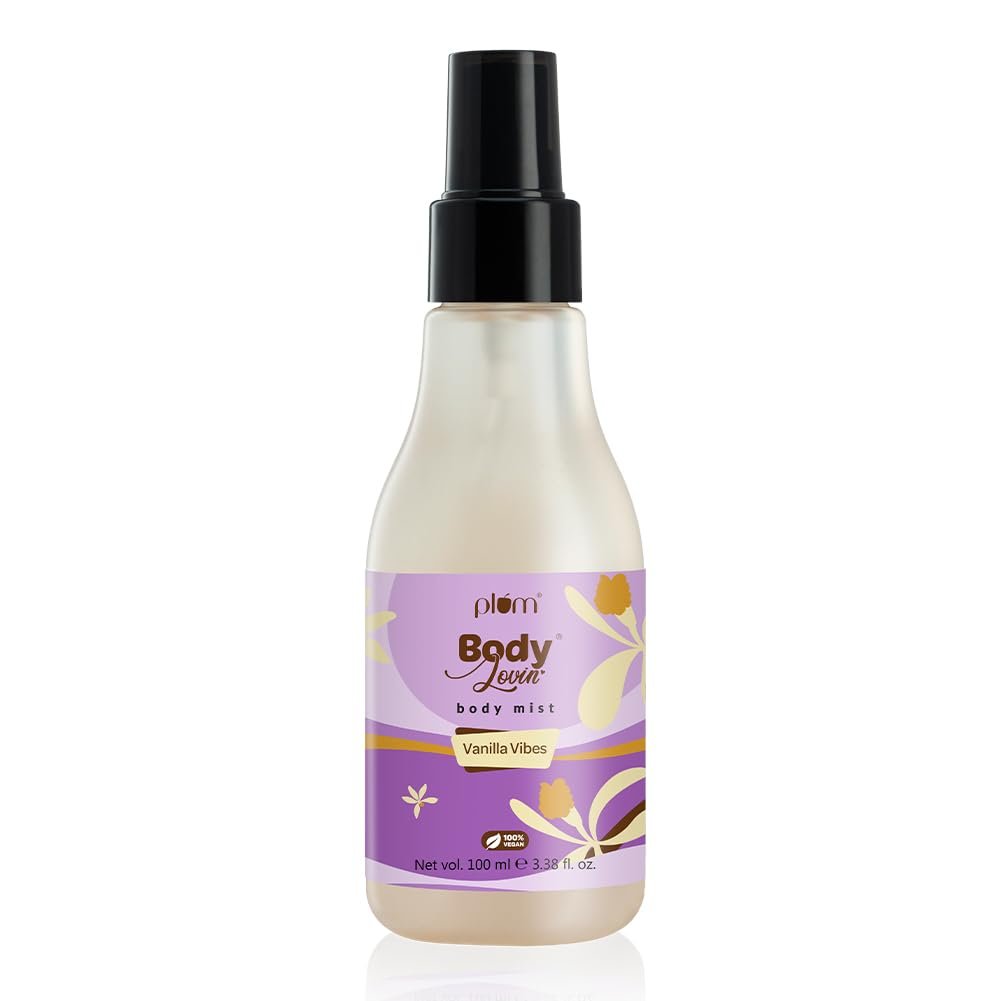 Plum Bodylovin' Vanilla Vibes Body Mist for Women | Long Lasting Vanilla Fragrance with Warm & Cozy Vanila Scent |Body Spray - 100ml