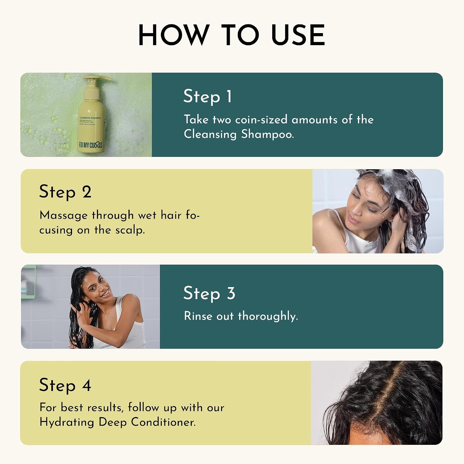 Fix My Curls Cleansing Shampoo for Curly Hair & Wavy Hair| Enriched Anti-Frizz, Anti-Itch | pH Balanced, Paraben-Free, Silicone-Free & Sulfate-Free 250ml thumbnail