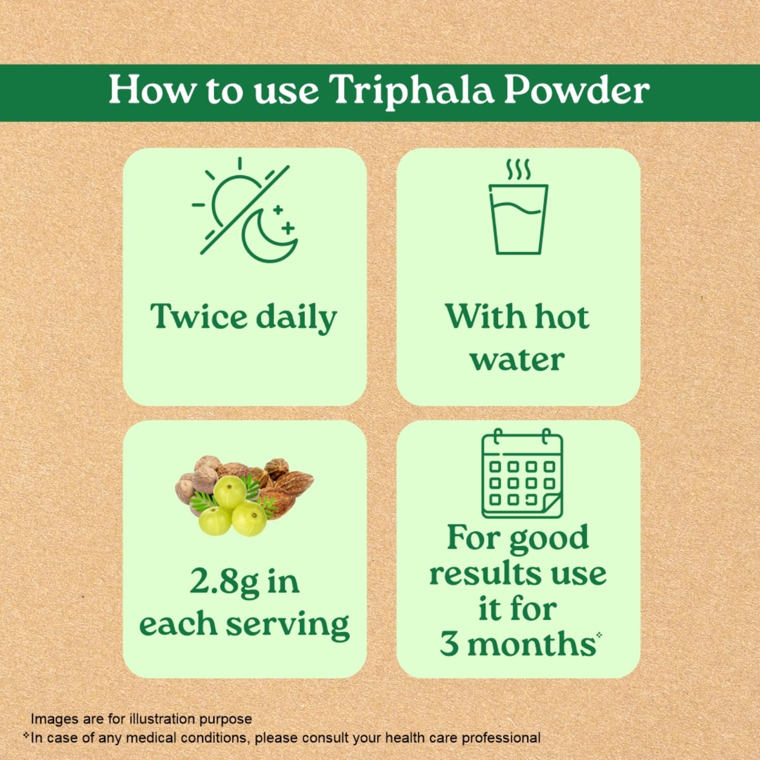 A TATA Product - Organic India Triphala Powder , Supports Immune System, Colon & Digestion, For Balanced Bowel & Gut Health - 100g thumbnail