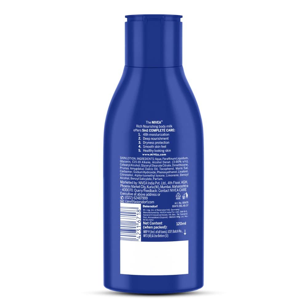 NIVEA Nourishing Body Milk 120ml (Pack of 2) thumbnail